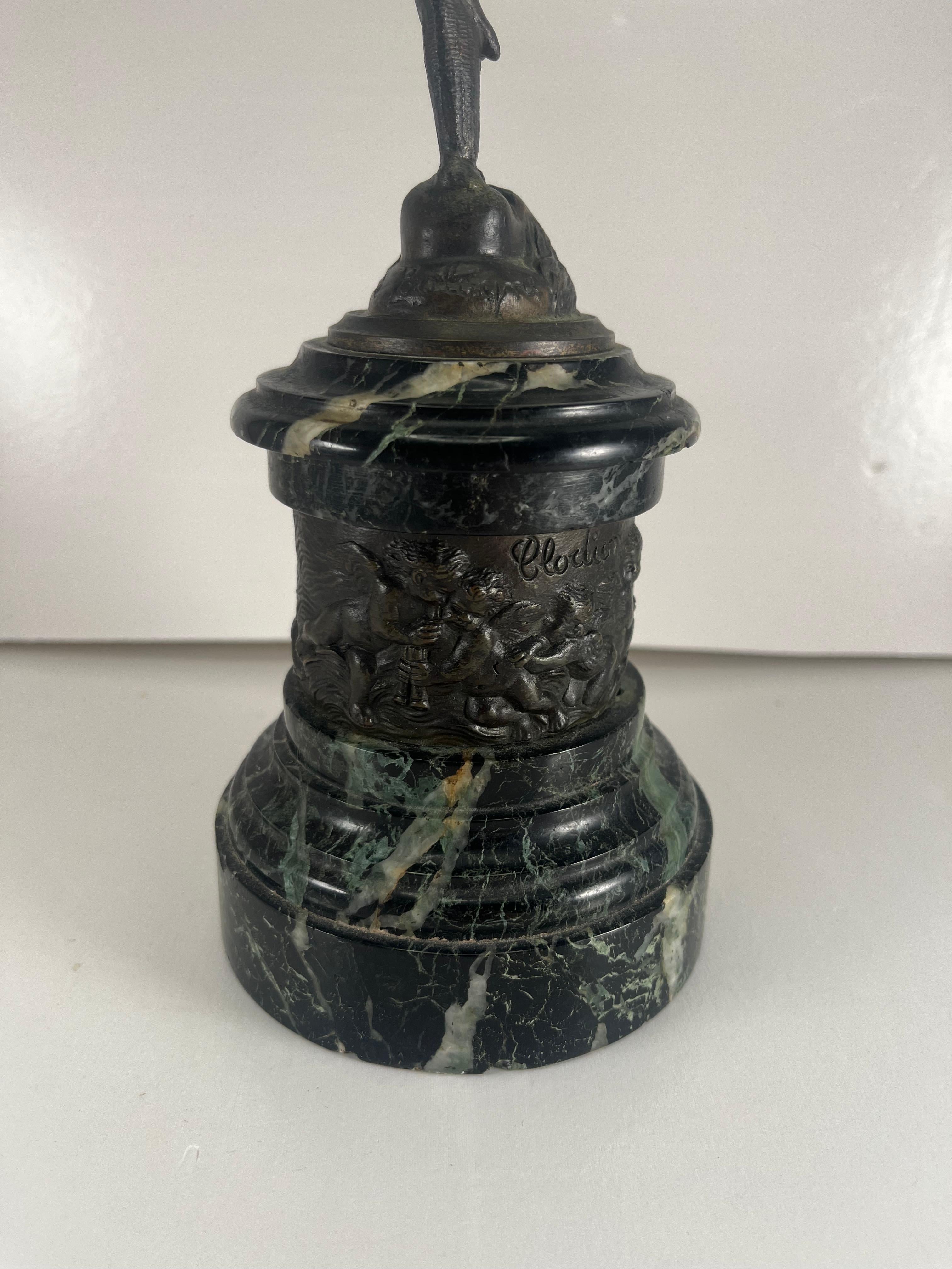 Grand Tour del XIX secolo Bronzo al mercurio su base di marmo e bronzo in vendita 3