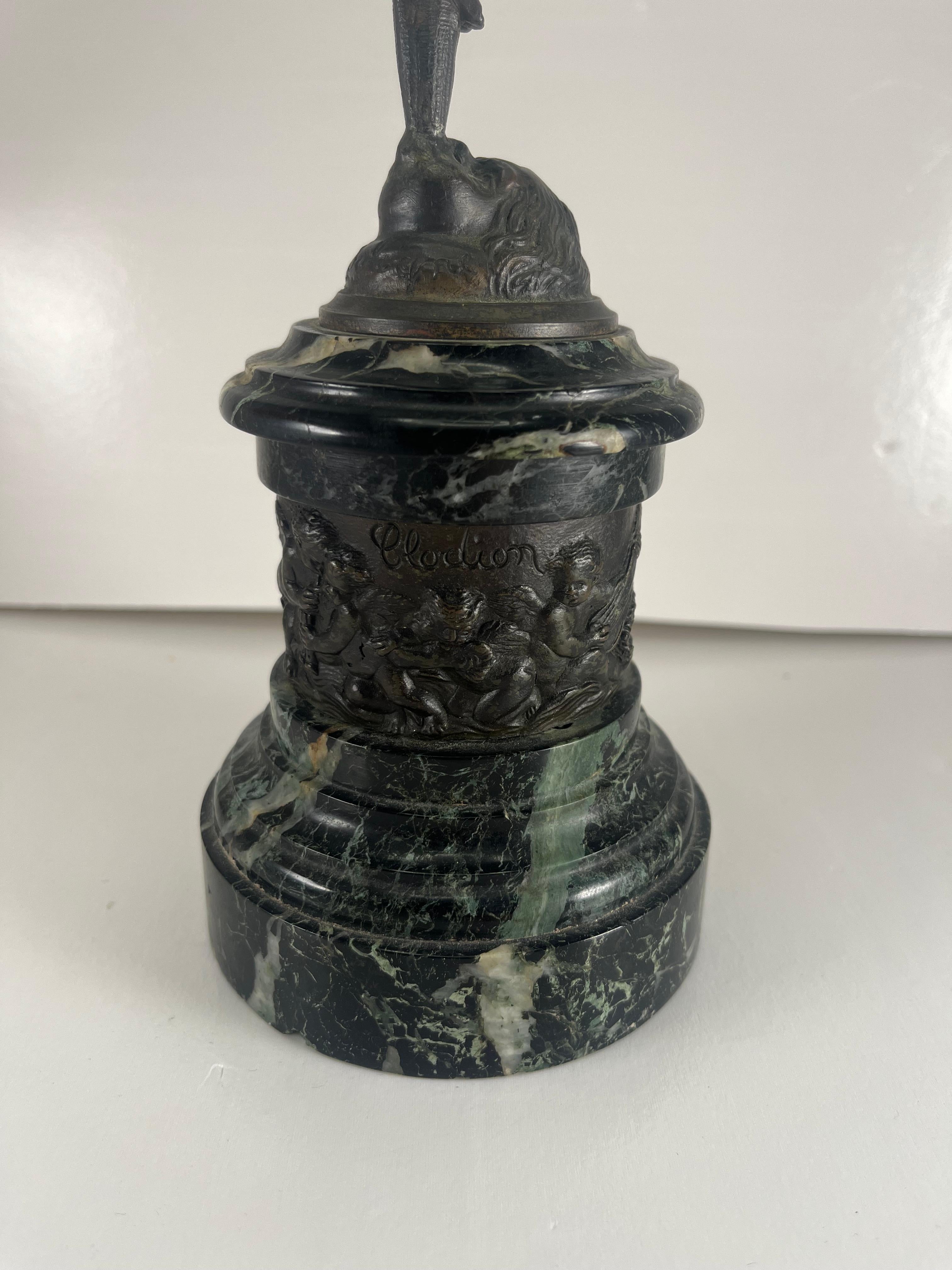 Grand Tour del XIX secolo Bronzo al mercurio su base di marmo e bronzo in vendita 4