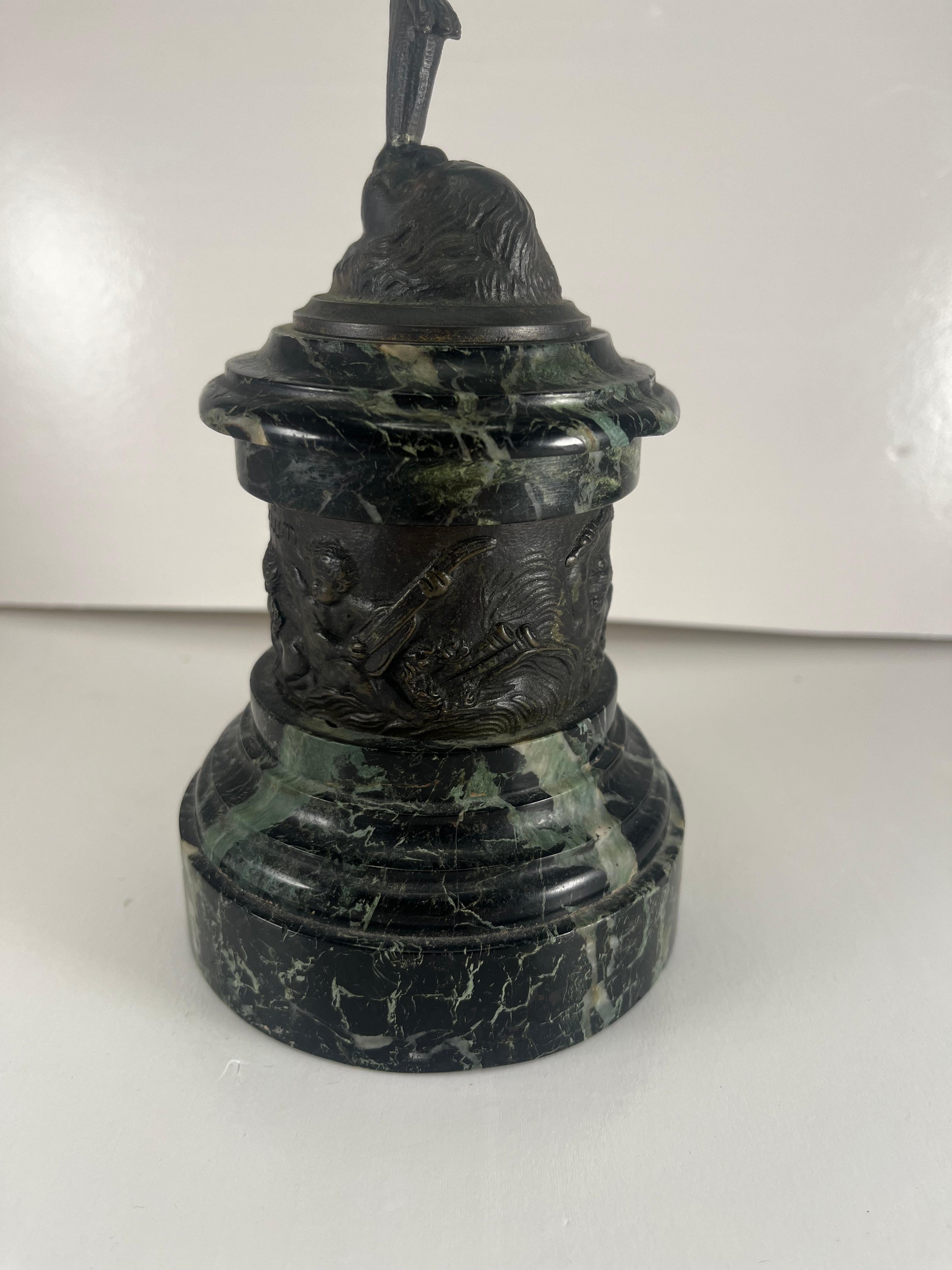 Grand Tour del XIX secolo Bronzo al mercurio su base di marmo e bronzo in vendita 5