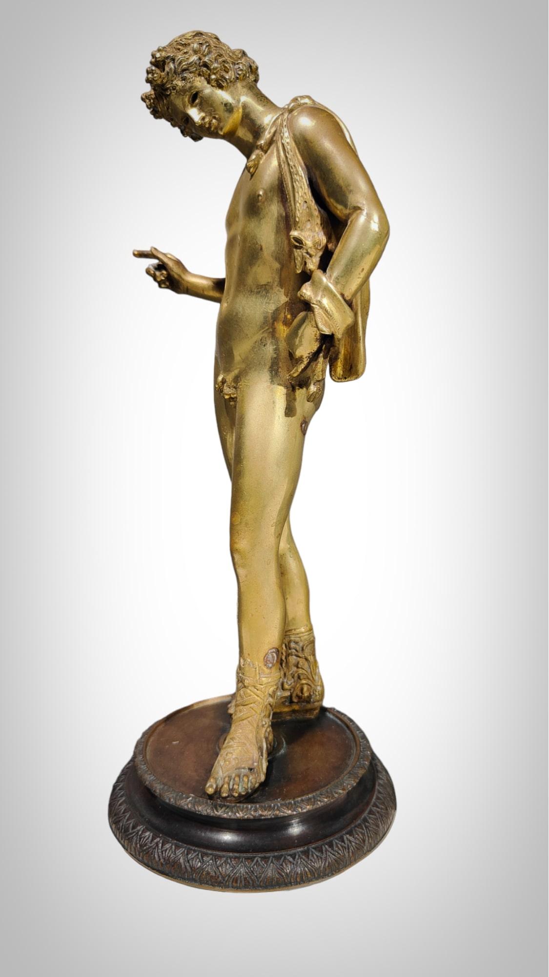 Grand Tour, 19th Century Narcissus Sculpture In Good Condition For Sale In Madrid, ES