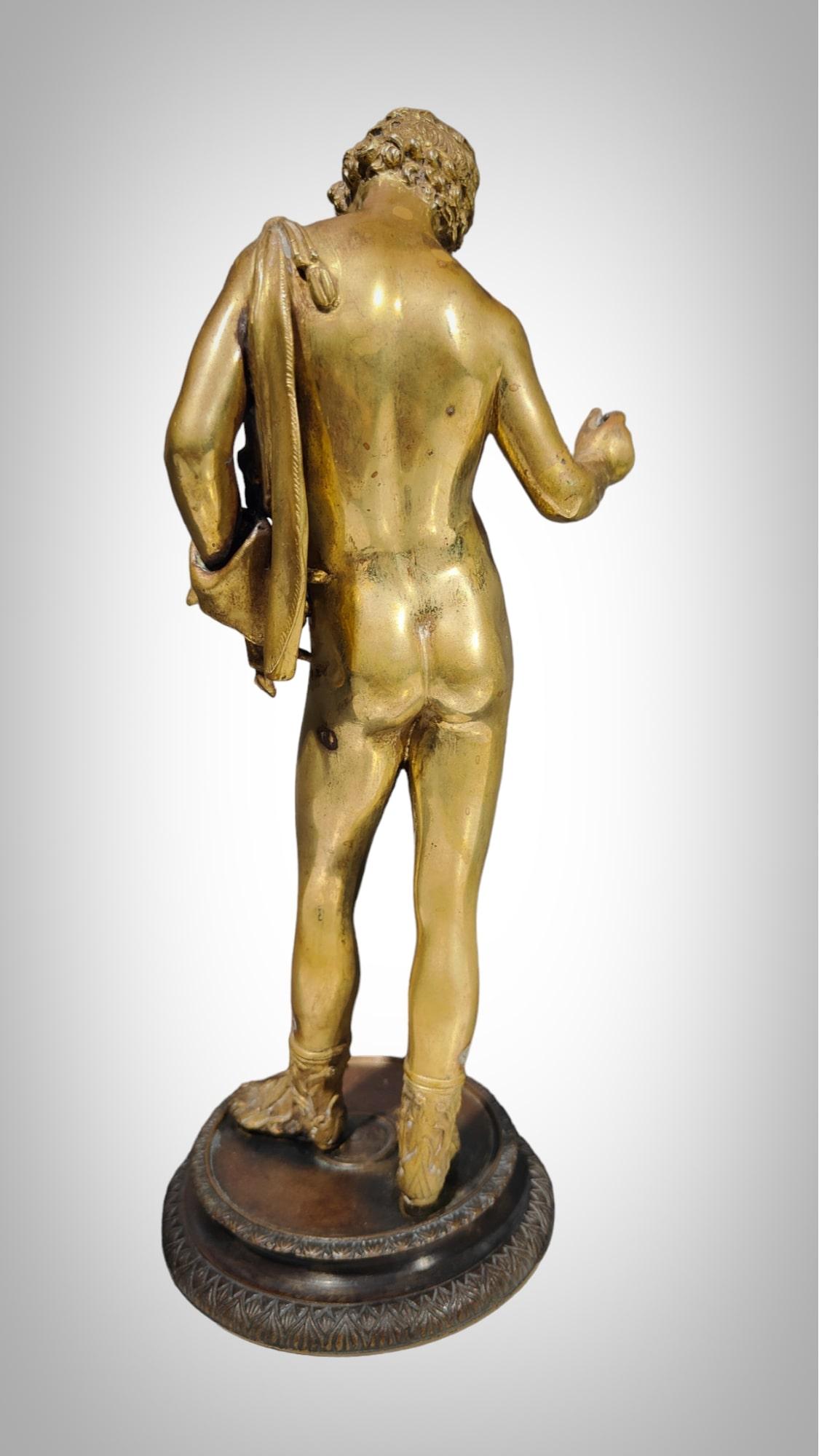 Bronze Grand Tour, 19th Century Narcissus Sculpture For Sale