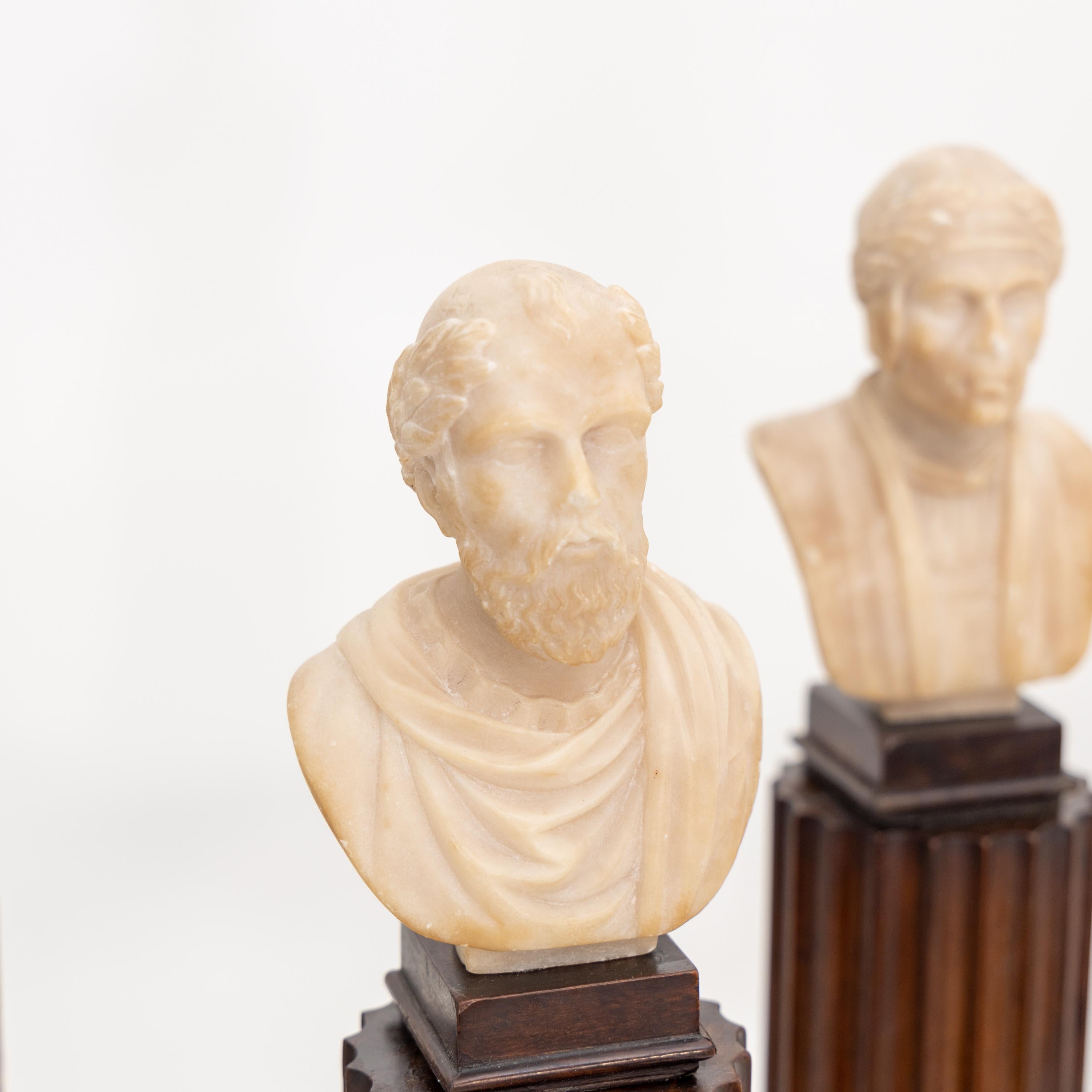 Grand Tour Alabaster Busts of Italian Poets, 1st Half 19th Century 7