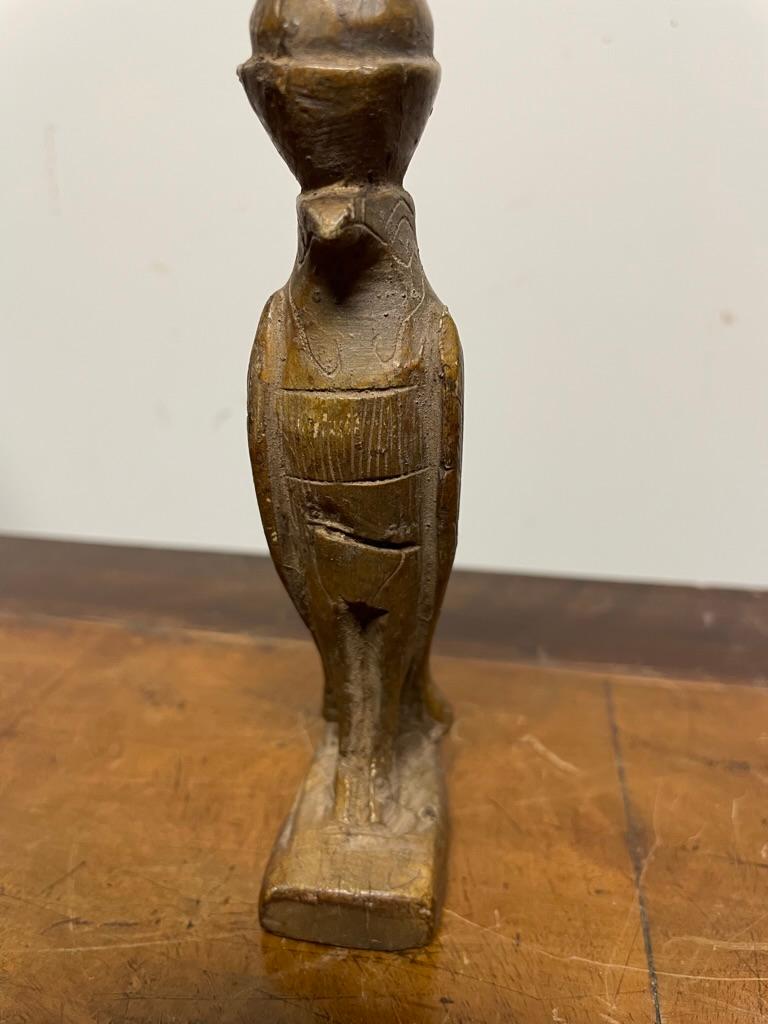Grand Tour Ancient Egyptian Style Carved Soapstone Figure of Horus For Sale 8