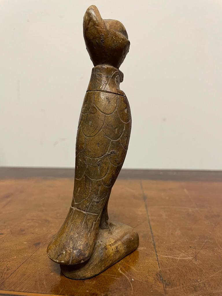 19th Century Grand Tour Ancient Egyptian Style Carved Soapstone Figure of Horus For Sale