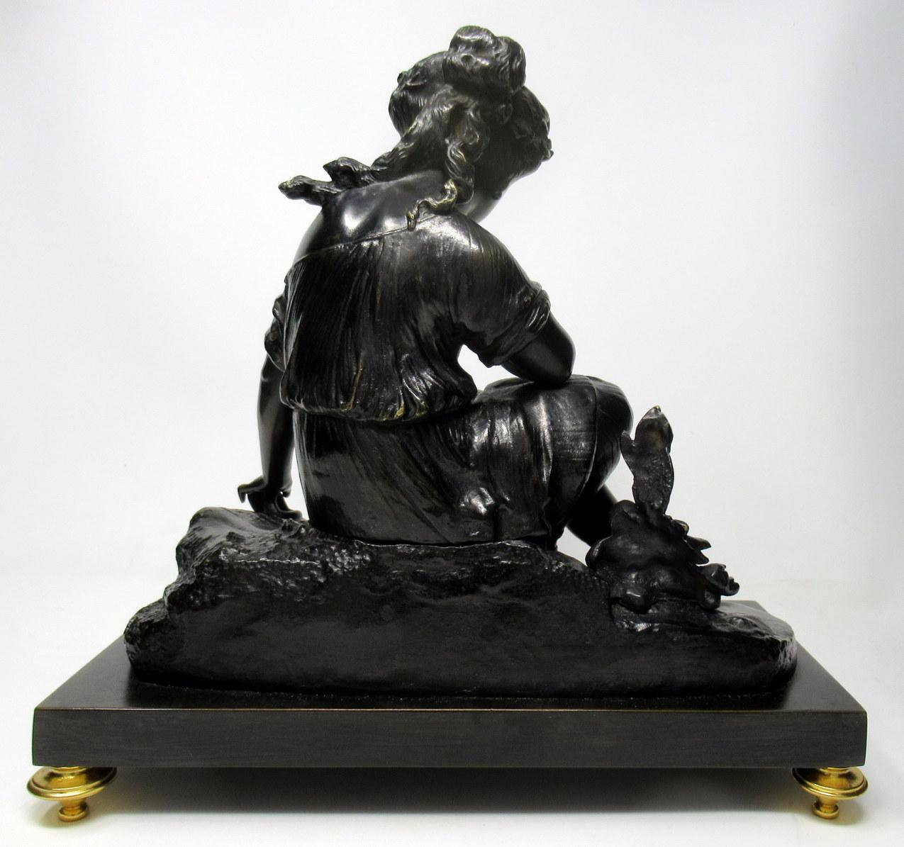 19th Century Grand Tour Antique Bronze Figure Cherub French Bacchus Attributed Egisto Rossi