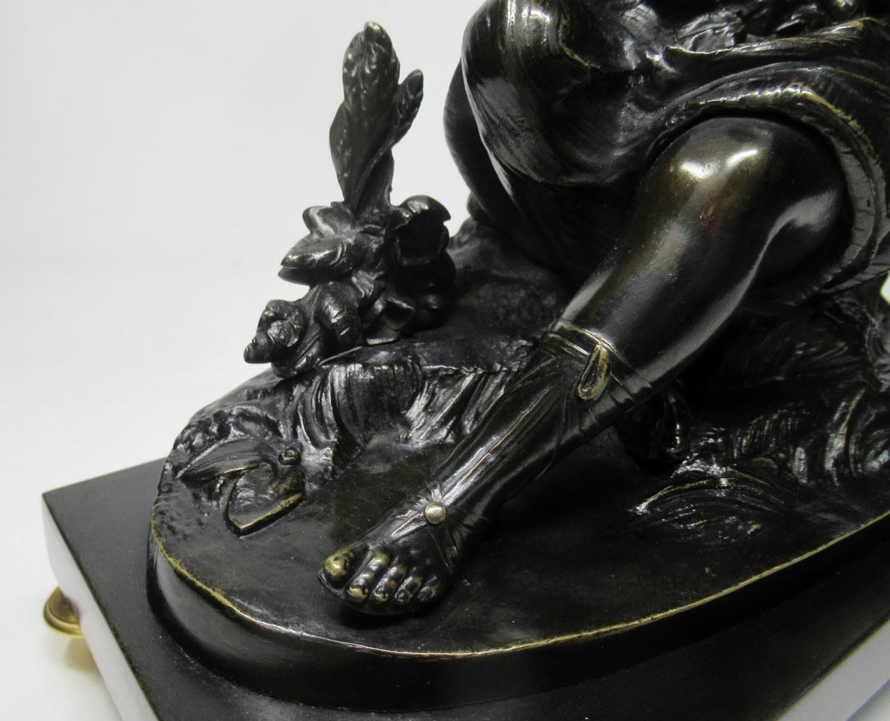 Grand Tour Antique Bronze Figure Cherub French Bacchus Attributed Egisto Rossi 1