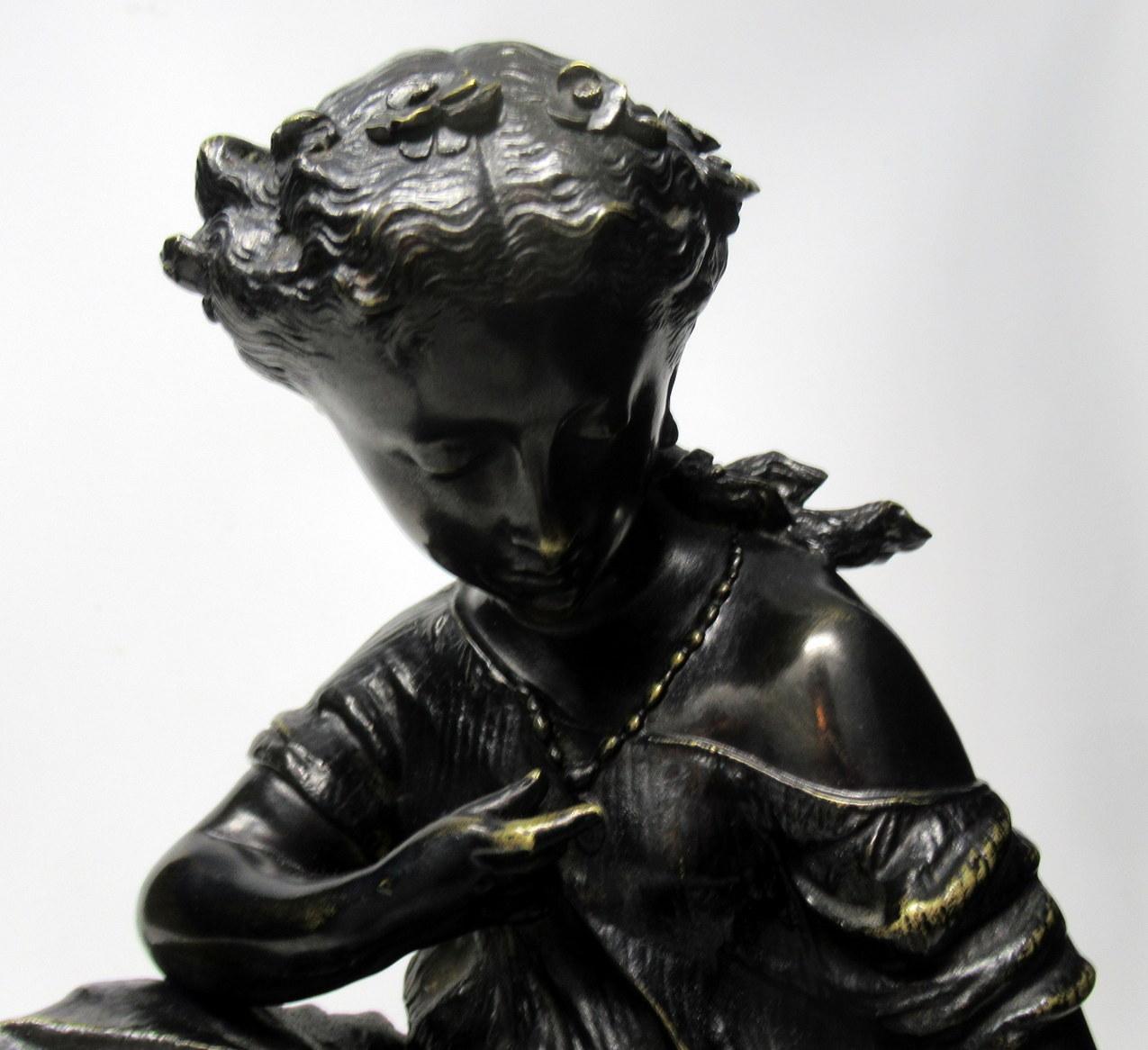 Grand Tour Antique Bronze Figure Cherub French Bacchus Attributed Egisto Rossi 3