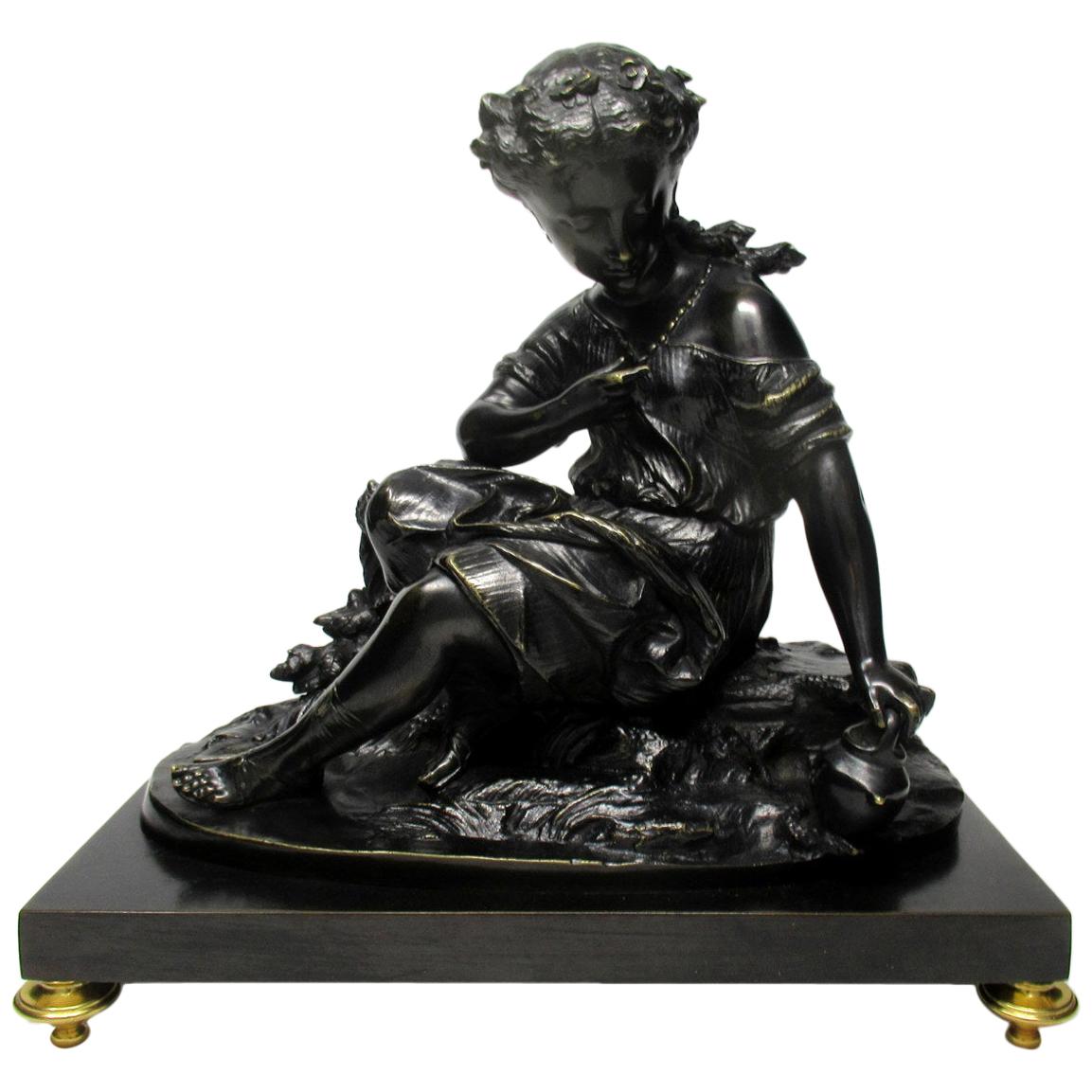 Grand Tour Antique Bronze Figure Cherub French Bacchus Attributed Egisto Rossi