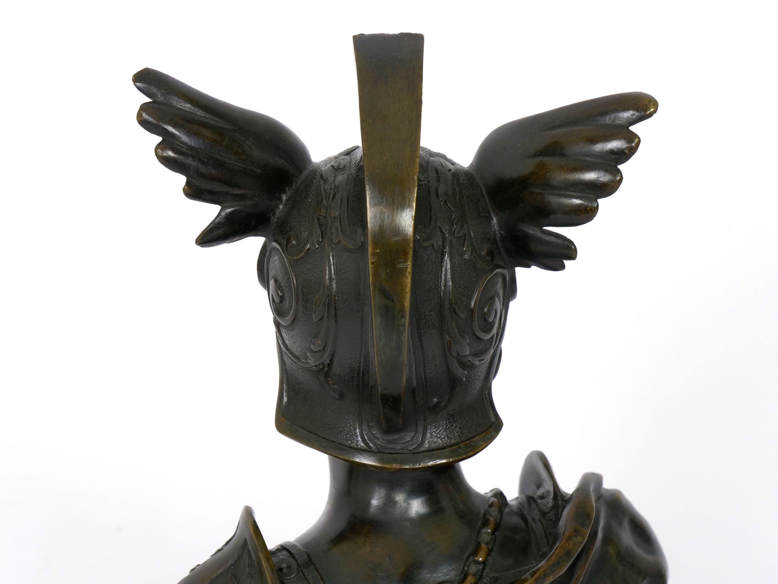 Grand Tour Antique Bronze Sculpture “Bust of Achilles”, 19th Century 9
