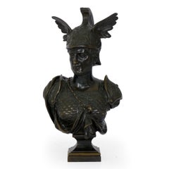 Grand Tour Antique Bronze Sculpture “Bust of Achilles”, 19th Century