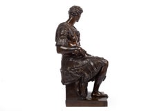Grand Tour Antique Bronze Sculpture of Giuliano de Medici after Michelangelo
