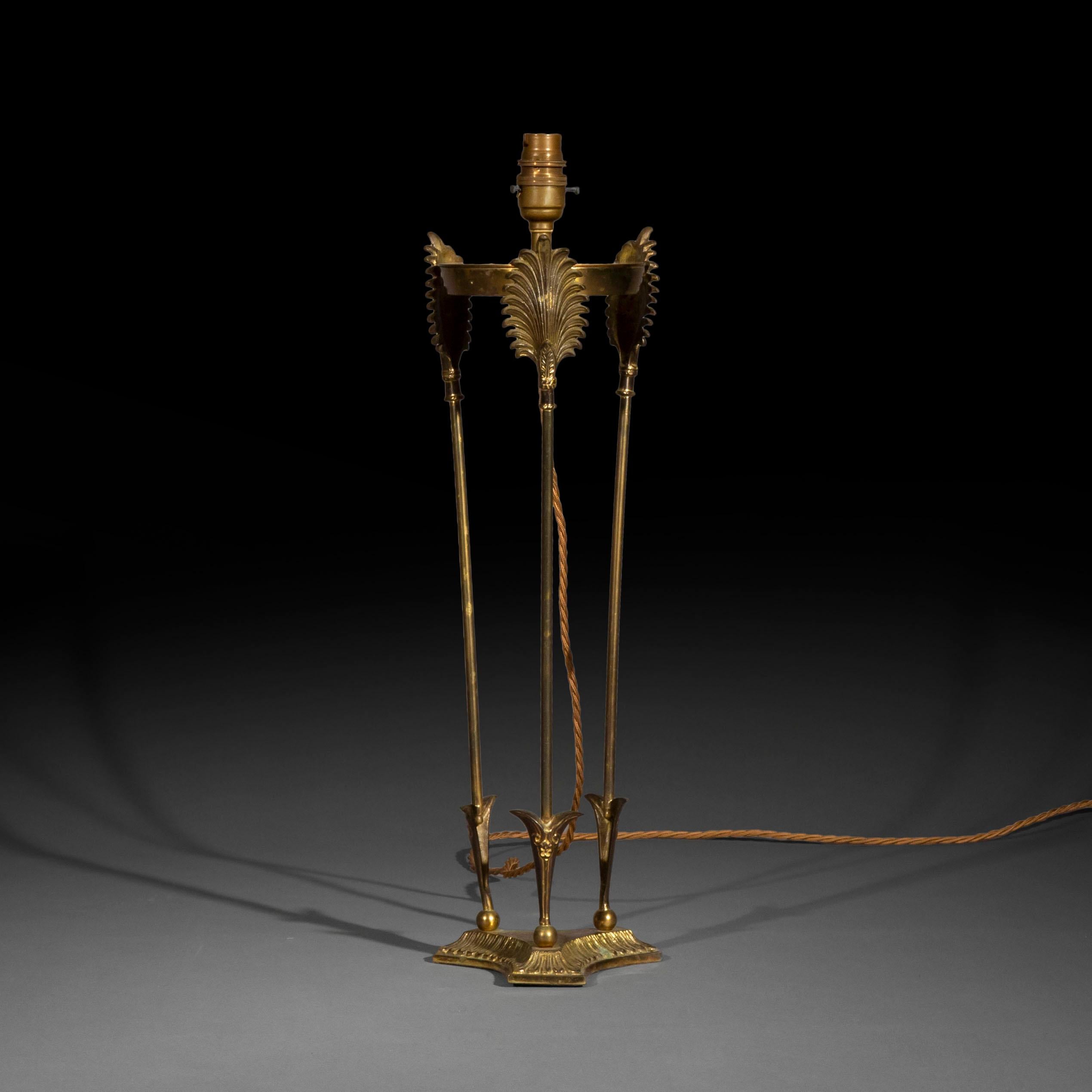 20th Century Regency Style Bronze Athenienne Table Lamp For Sale