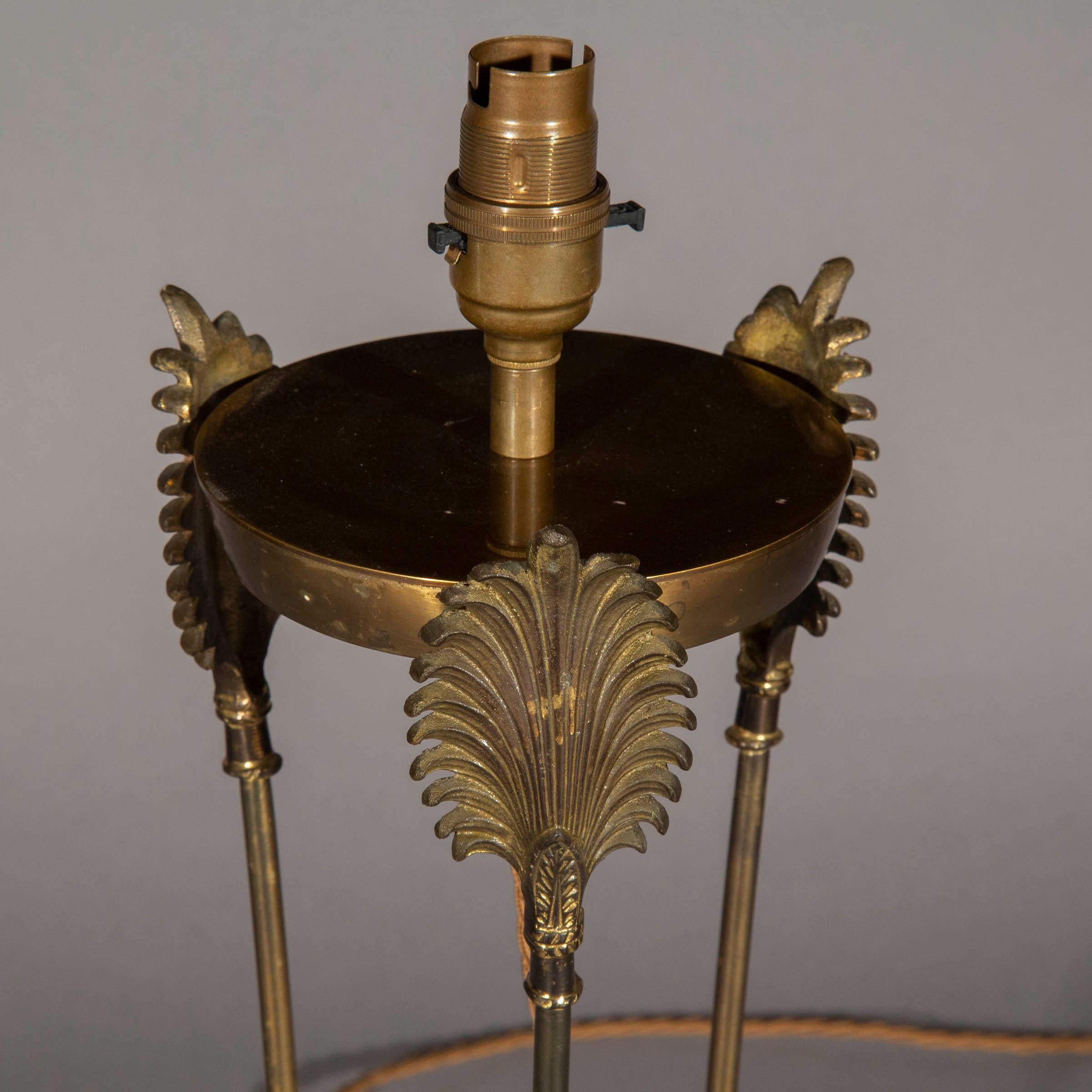 Regency Style Bronze Athenienne Table Lamp For Sale 1