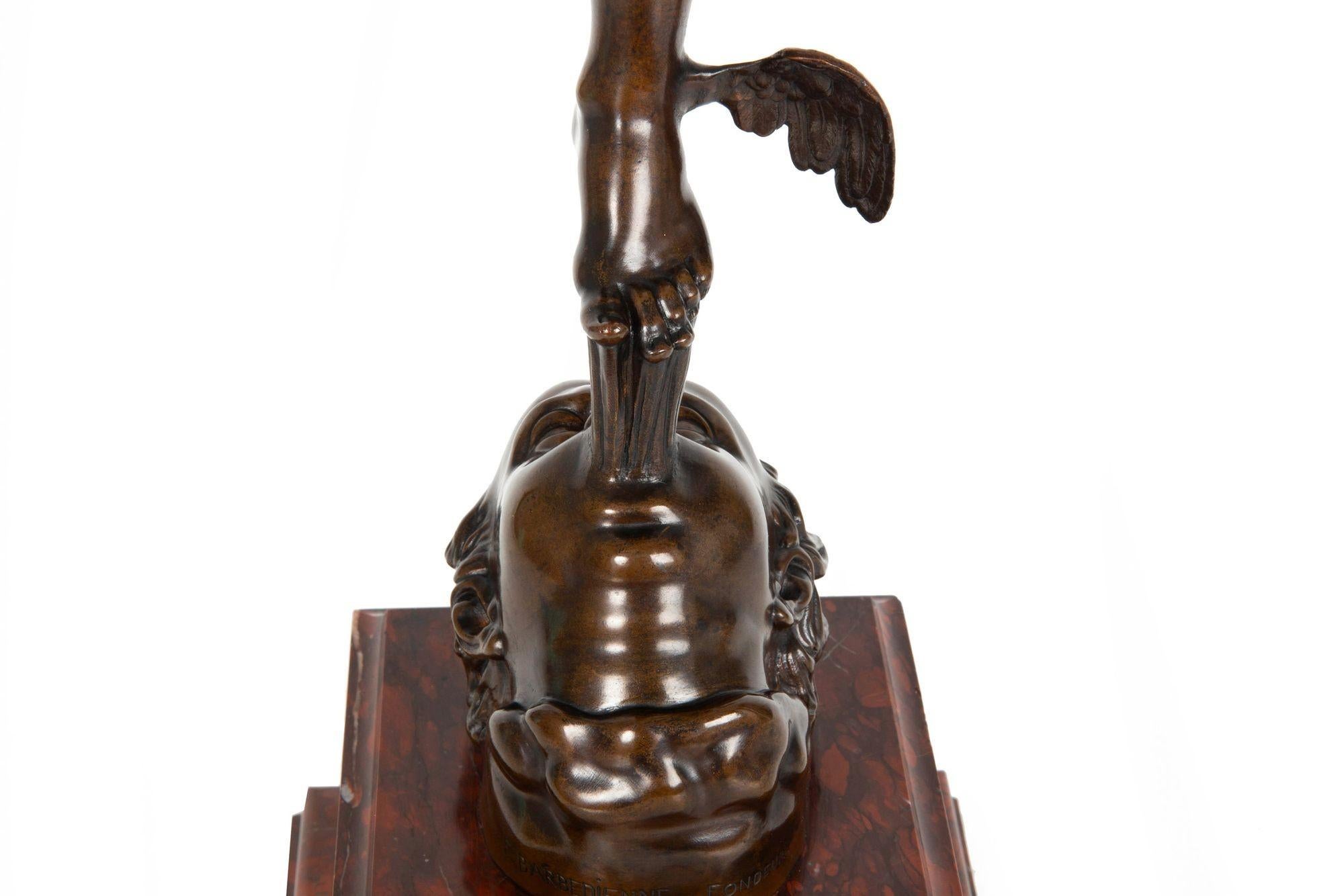 Grand Tour Barbedienne French Bronze Sculpture “Mercury” after Giambologna 15