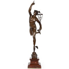 Grand Tour Barbedienne French Bronze Sculpture “Mercury” after Giambologna