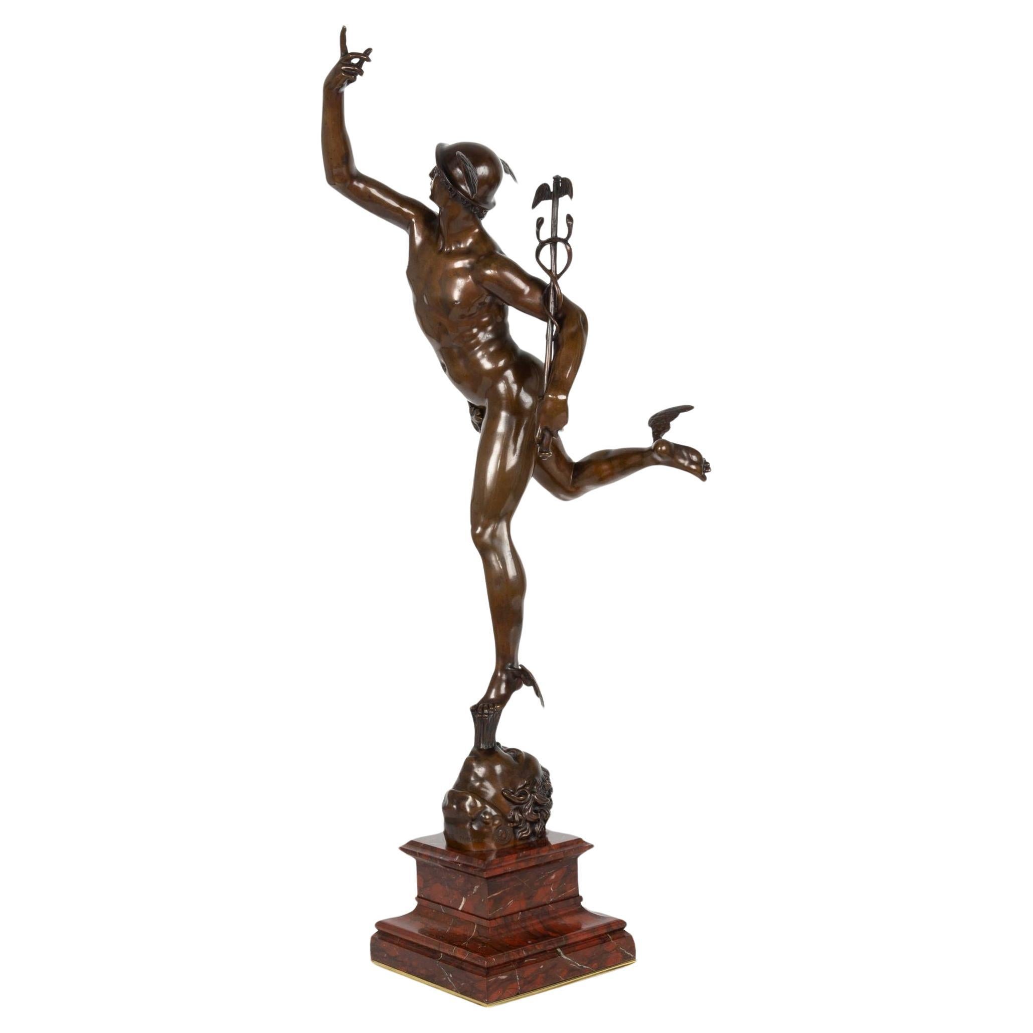 Grand Tour Barbedienne French Bronze Sculpture “Mercury” after Giambologna