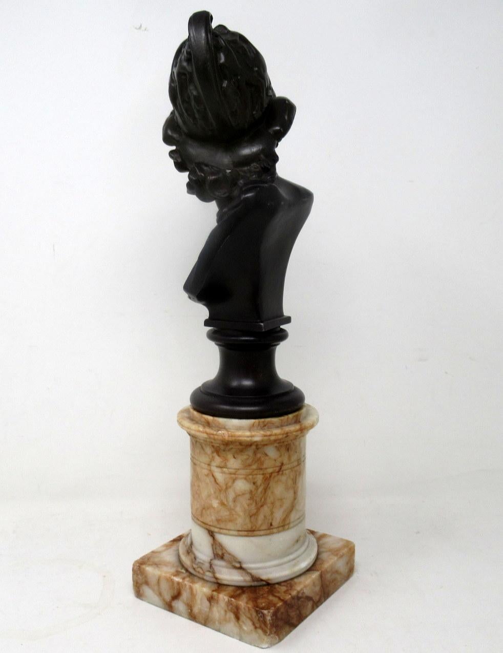 XIX secolo Grand Tour Benedetto Boschetti Busto maschile in bronzo di Aiace Eroe mitologico greco in vendita