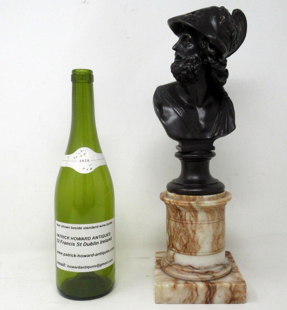 Grand Tour Benedetto Boschetti Busto maschile in bronzo di Aiace Eroe mitologico greco in vendita 3