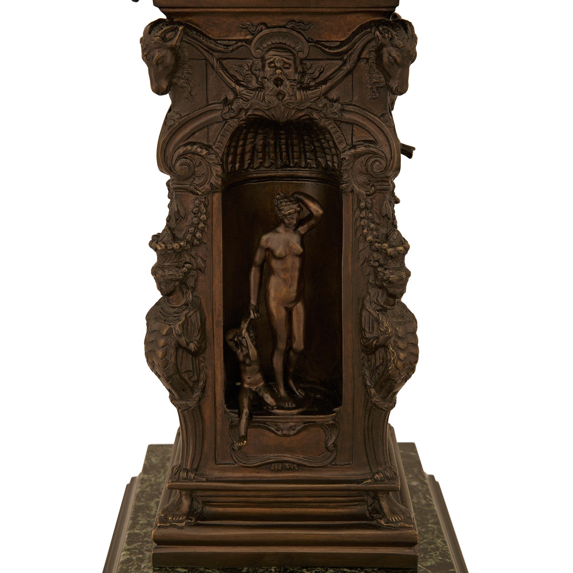 Grand Tour Black Belgian, Verde Antico Marble Statue of Perseus and Medusa For Sale 3