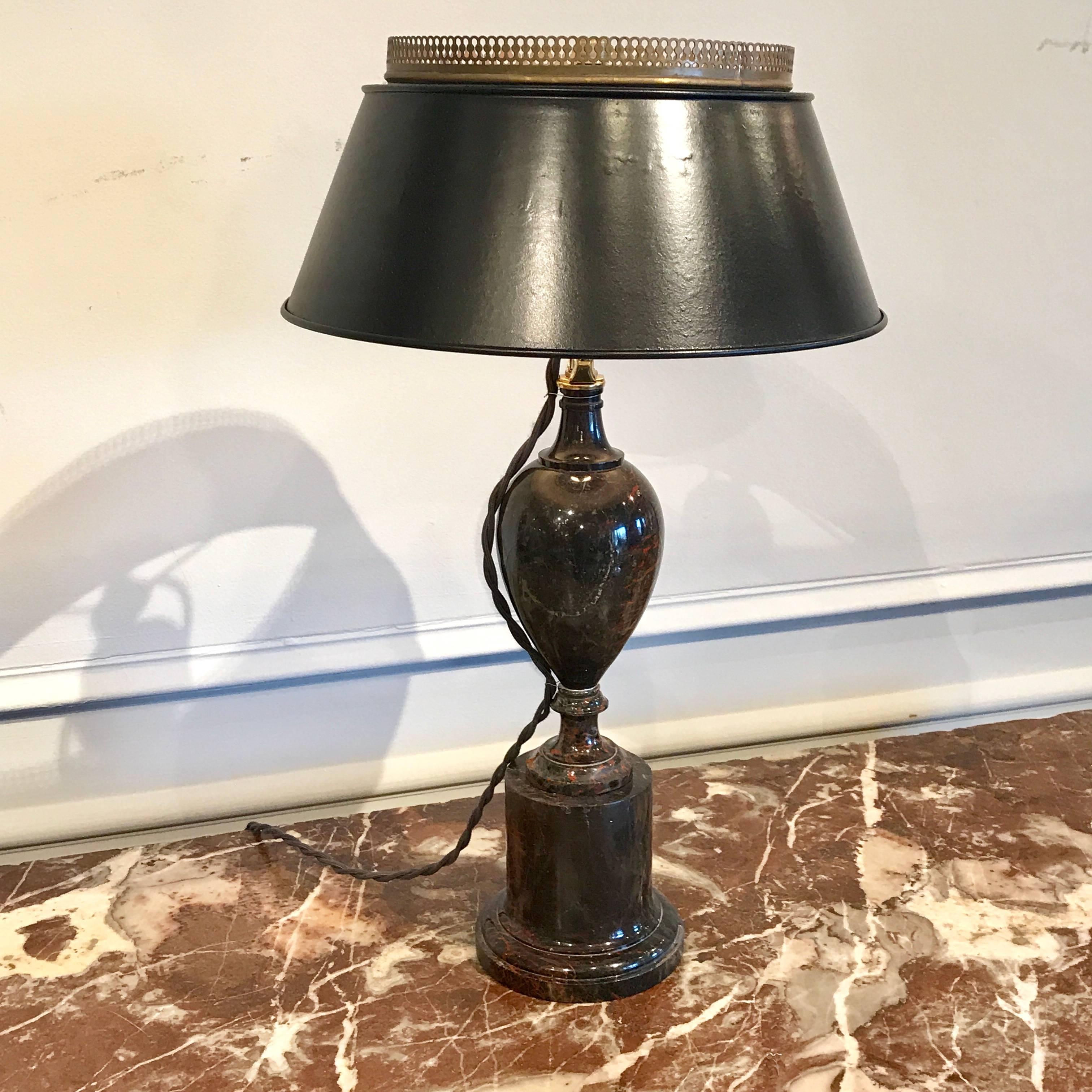 Grand Tour Bloodstone Marble Bouillotte Lamp For Sale 9