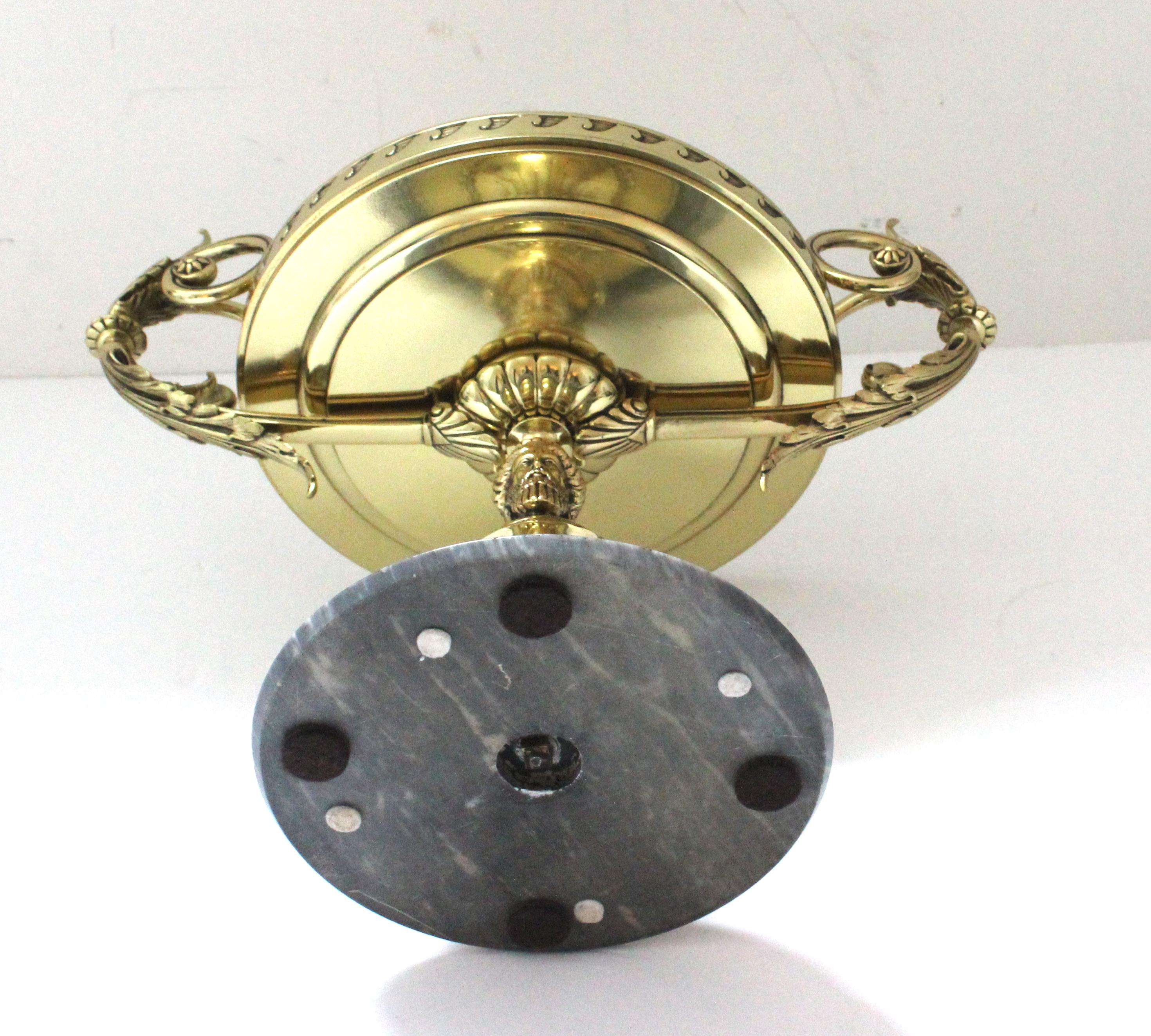 Grand Tour Brass and Marble Tazza For Sale 3