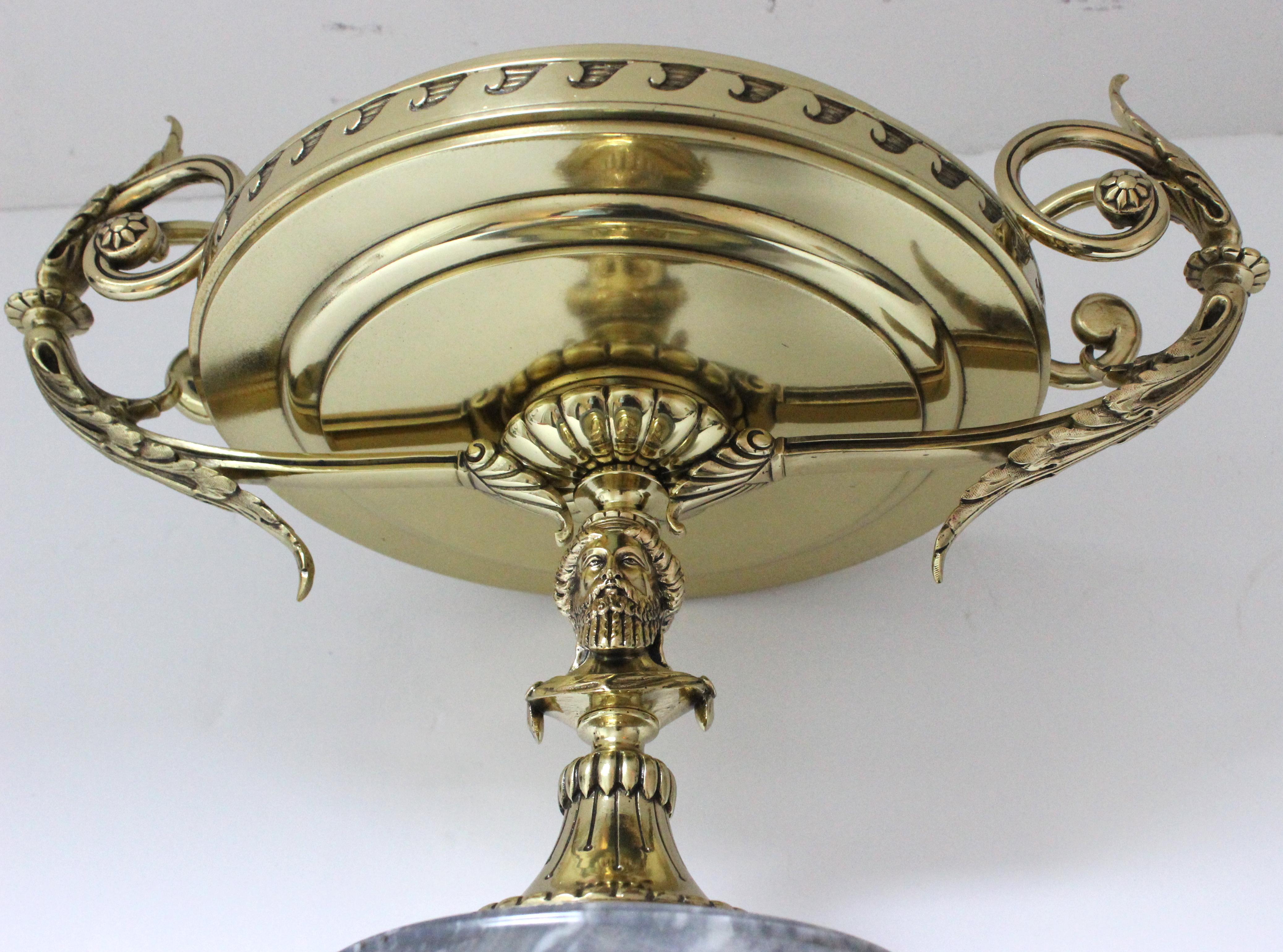 Grand Tour Brass and Marble Tazza For Sale 4