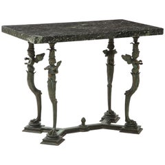 Grand Tour Bronze and Marble Table