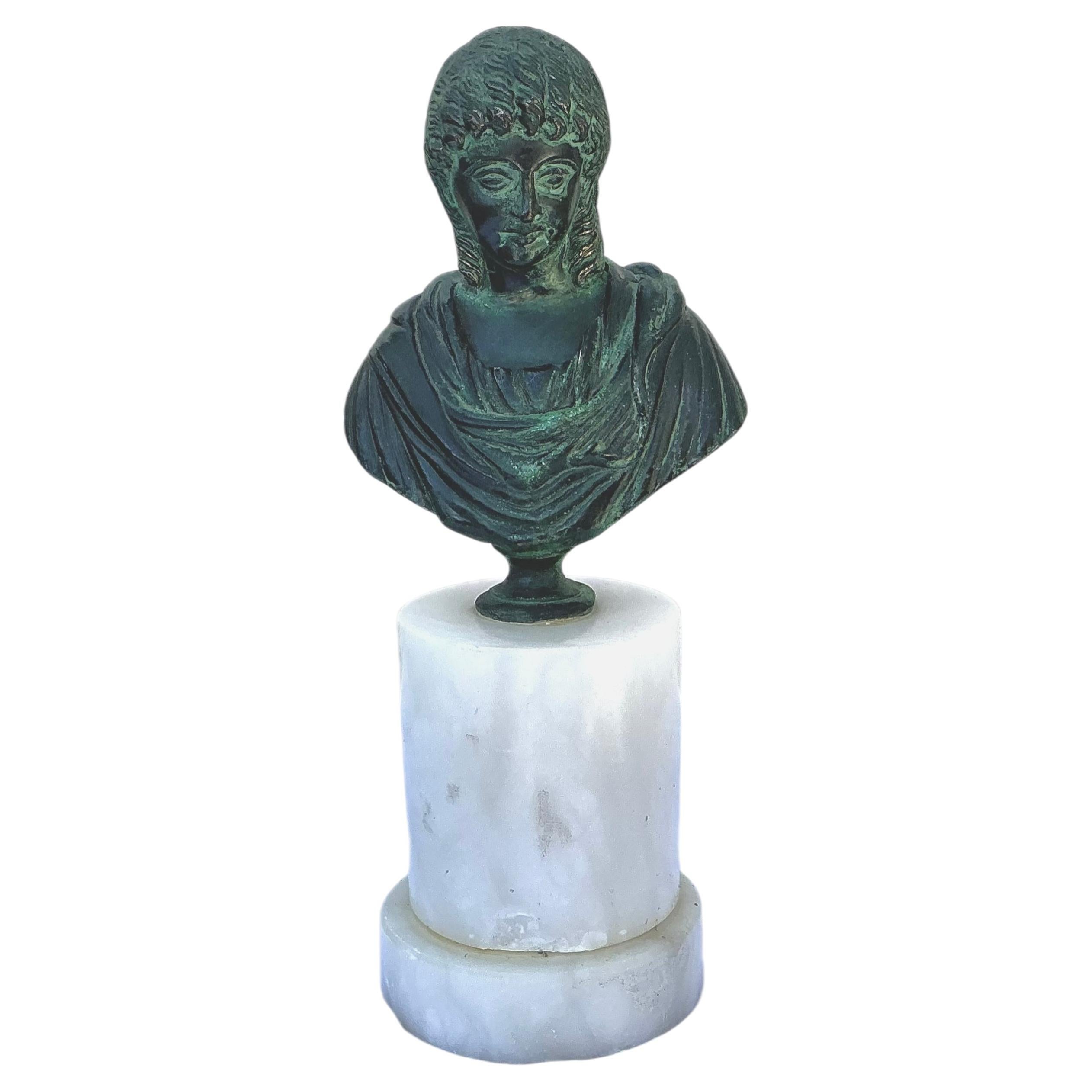 Grand Tour Bronze Bust of a Roman Goddess
