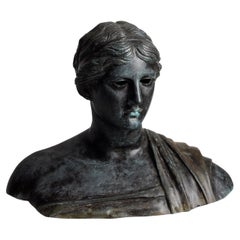 Antique Grand Tour Bronze Bust of a Woman