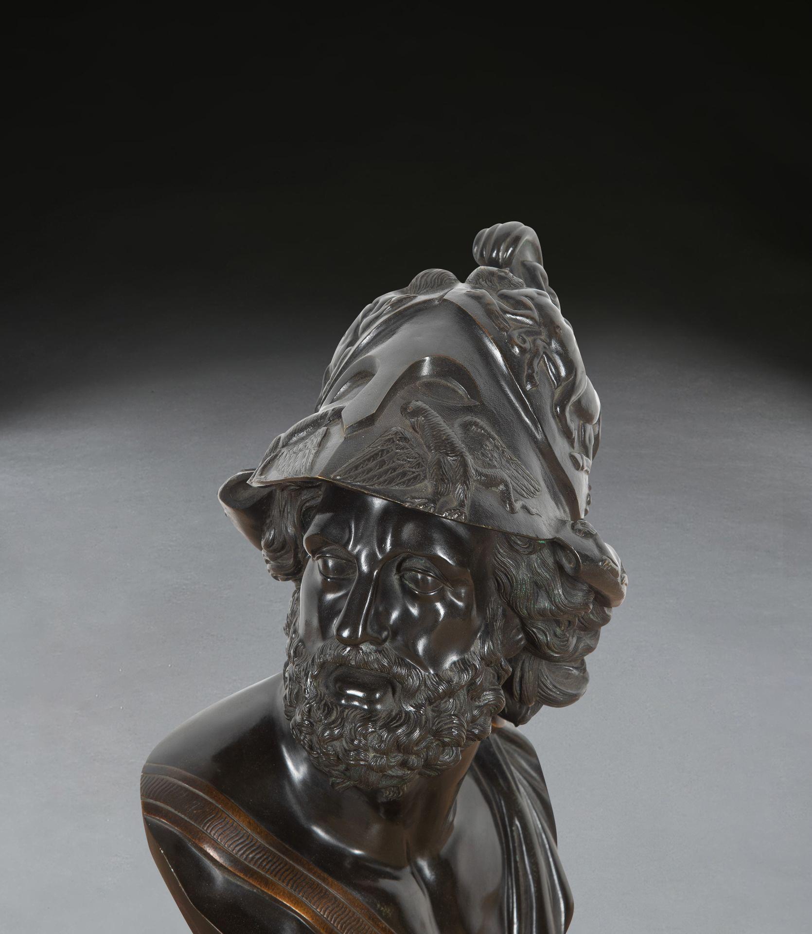 Grand Tour Bronze Bust of Ajax In Good Condition In Shipston-On-Stour, GB