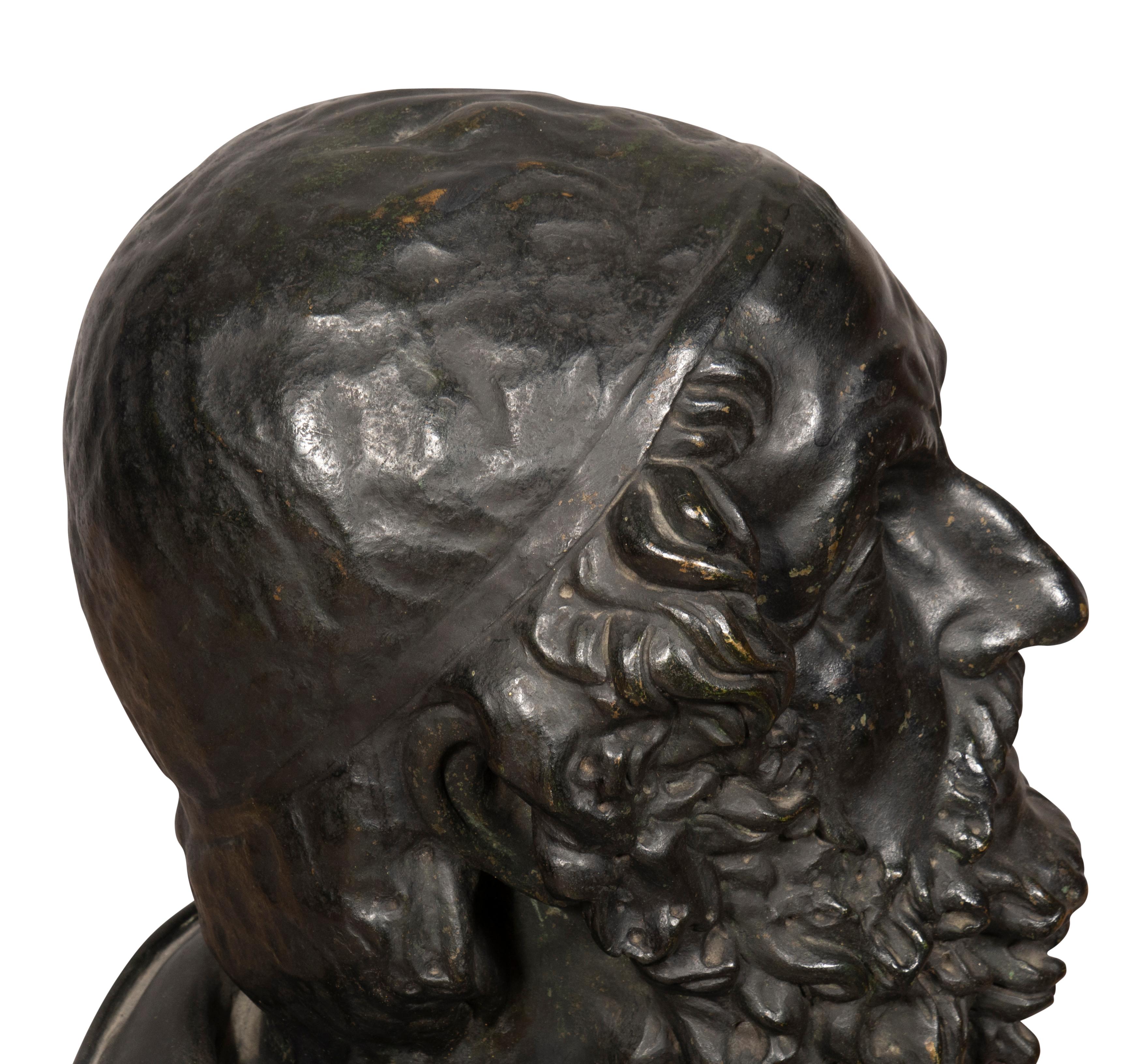 Grand Tour Bronze Bust of Homer For Sale 7