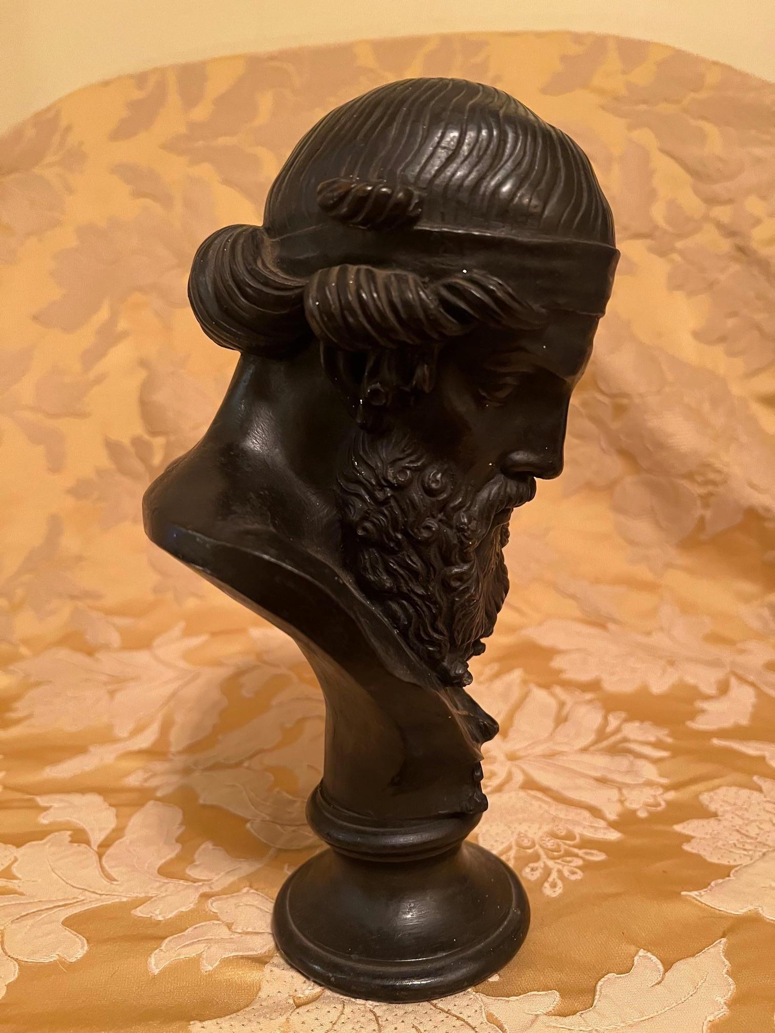 Italian Grand Tour Bronze Bust of Homer, Italy, Circa:1890 For Sale