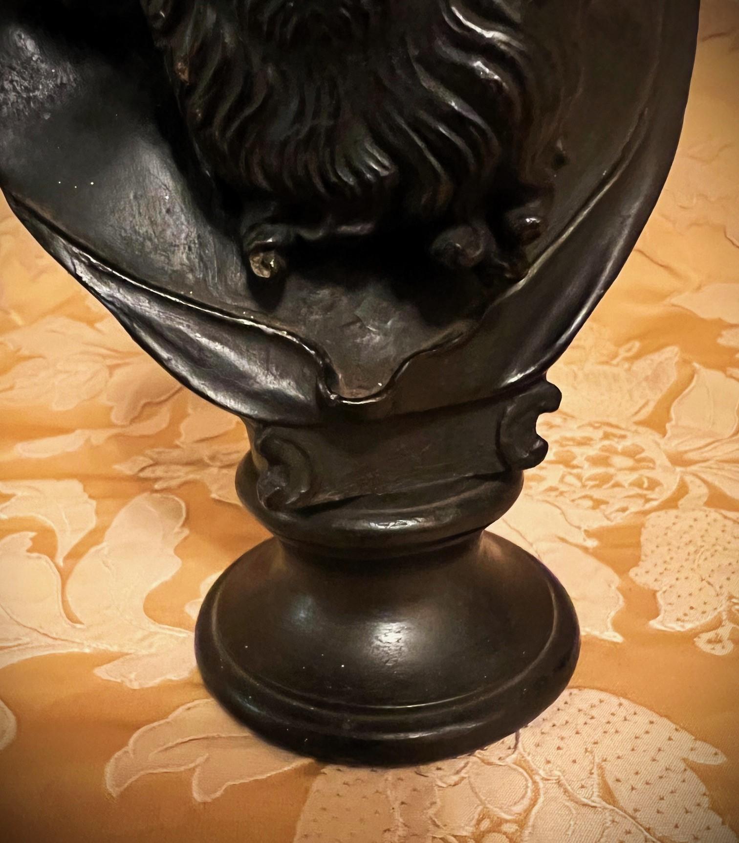 Buste en bronze Grand Tour d'Homer, Italie, Circa:1890 en vente 1