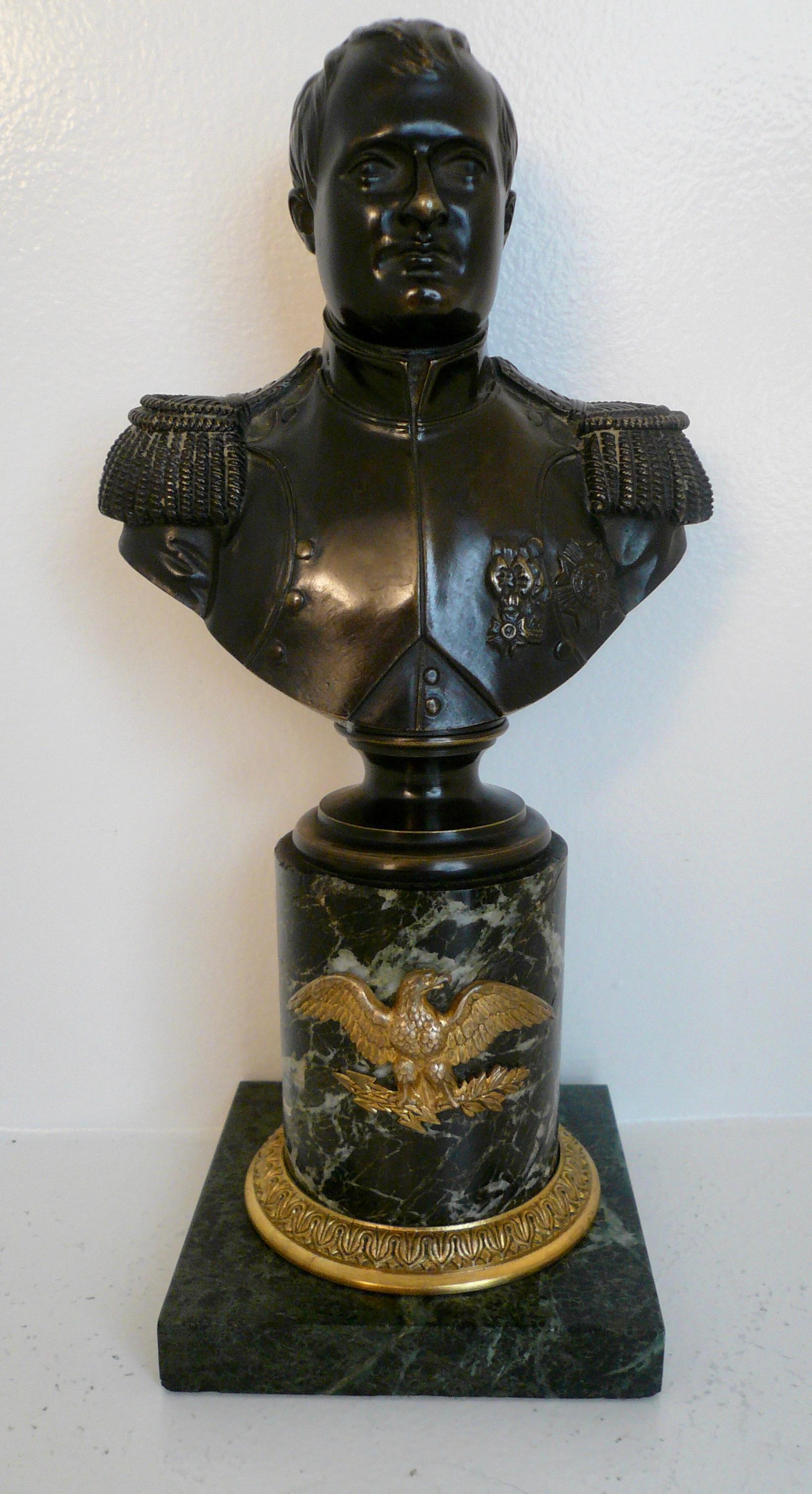 Grand Tour Bronze Bust of Napoleon on Marble Base 2