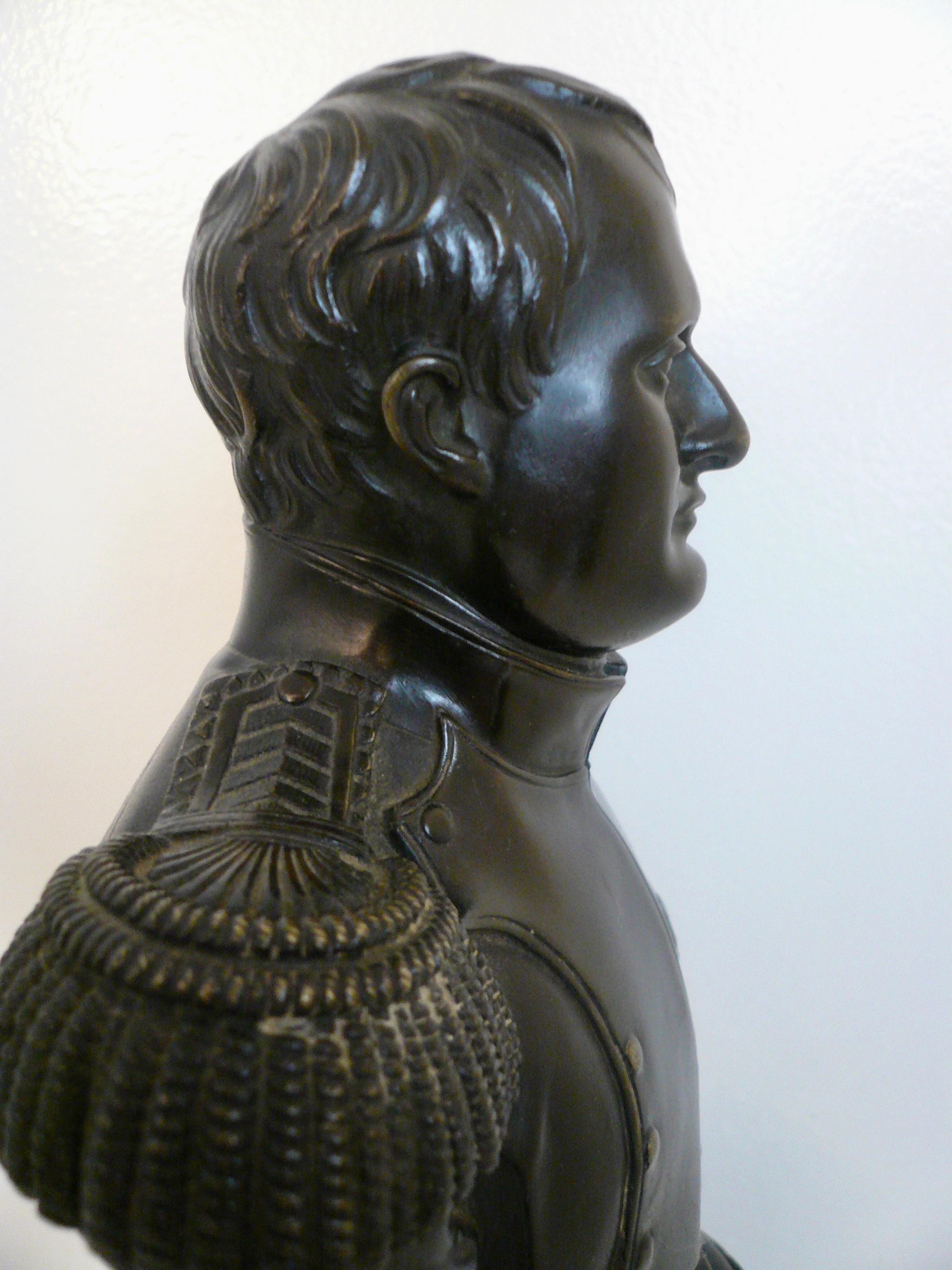 Grand Tour Bronze Bust of Napoleon on Marble Base 3