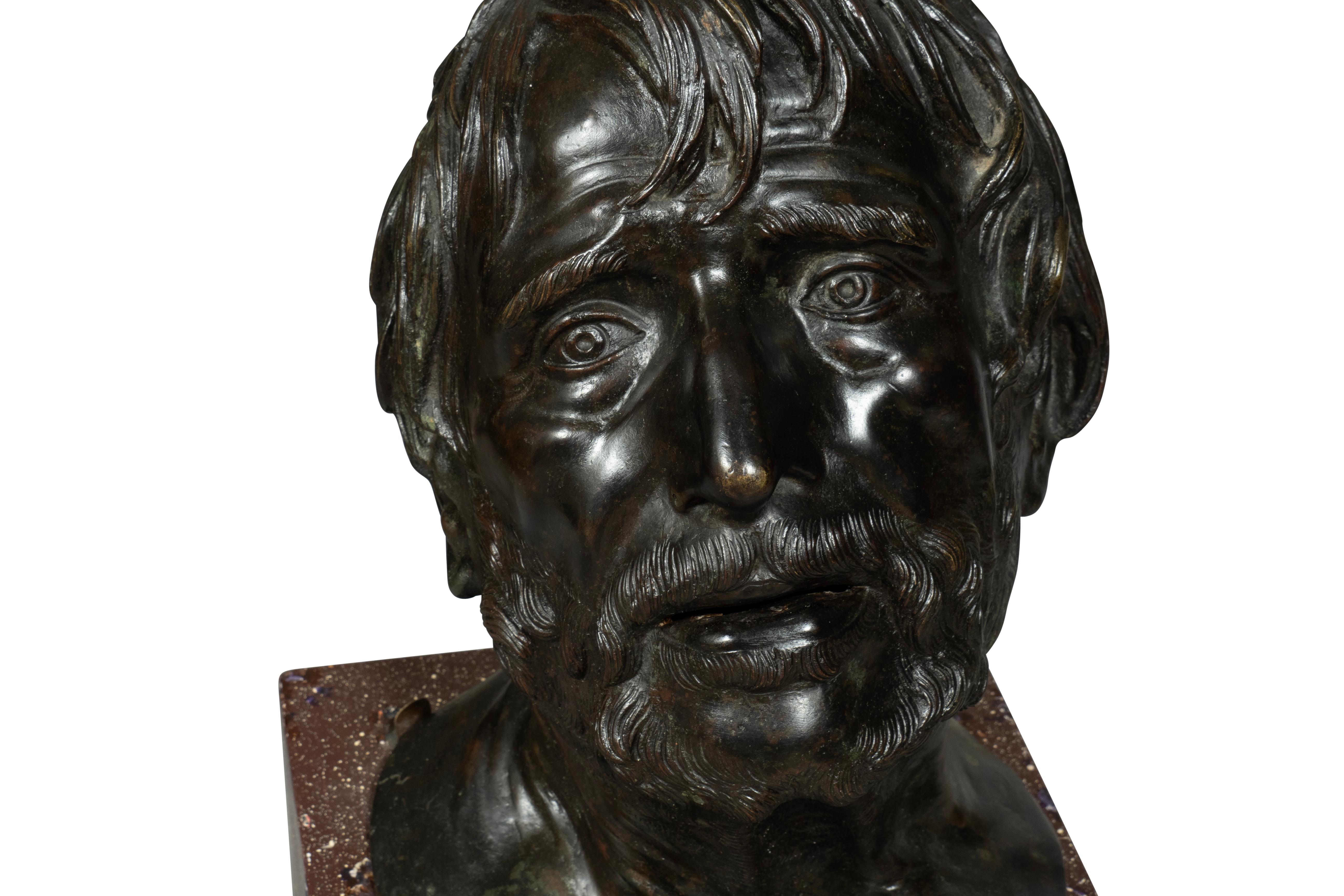 Gran Tour Busto de bronce de Séneca en venta 2