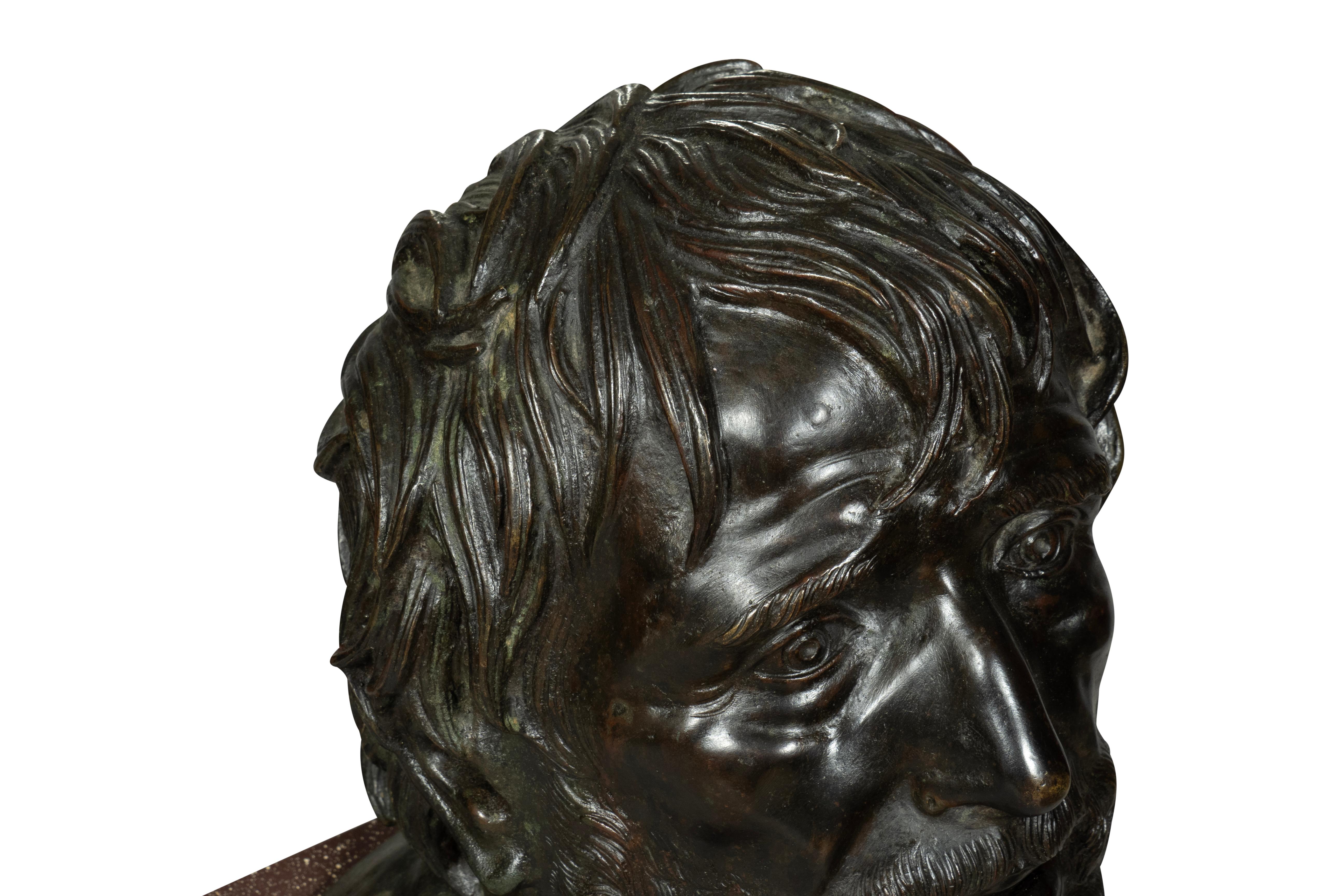 Gran Tour Busto de bronce de Séneca en venta 3