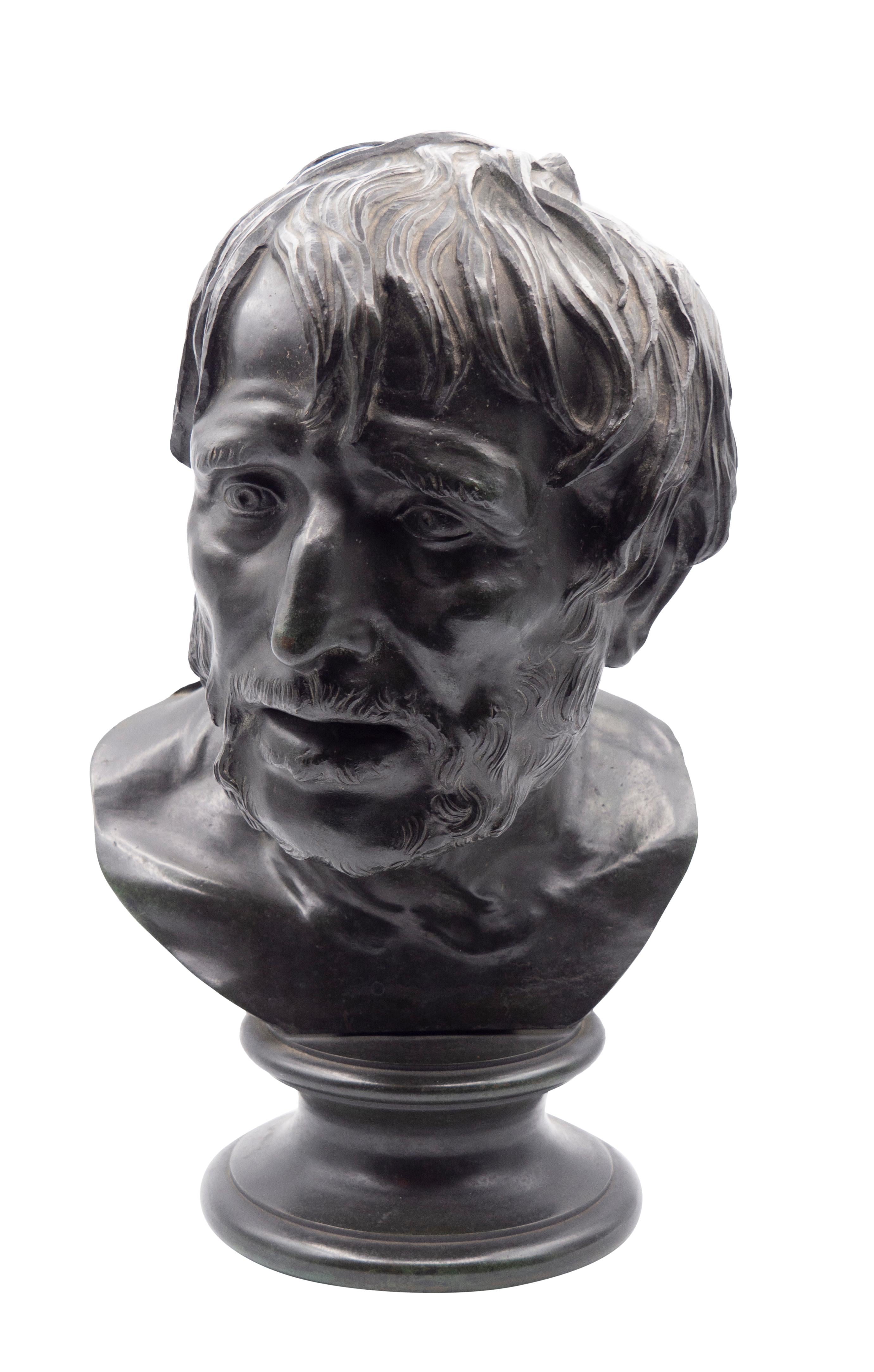 italien Buste de Seneca en bronze du Grand Tour en vente
