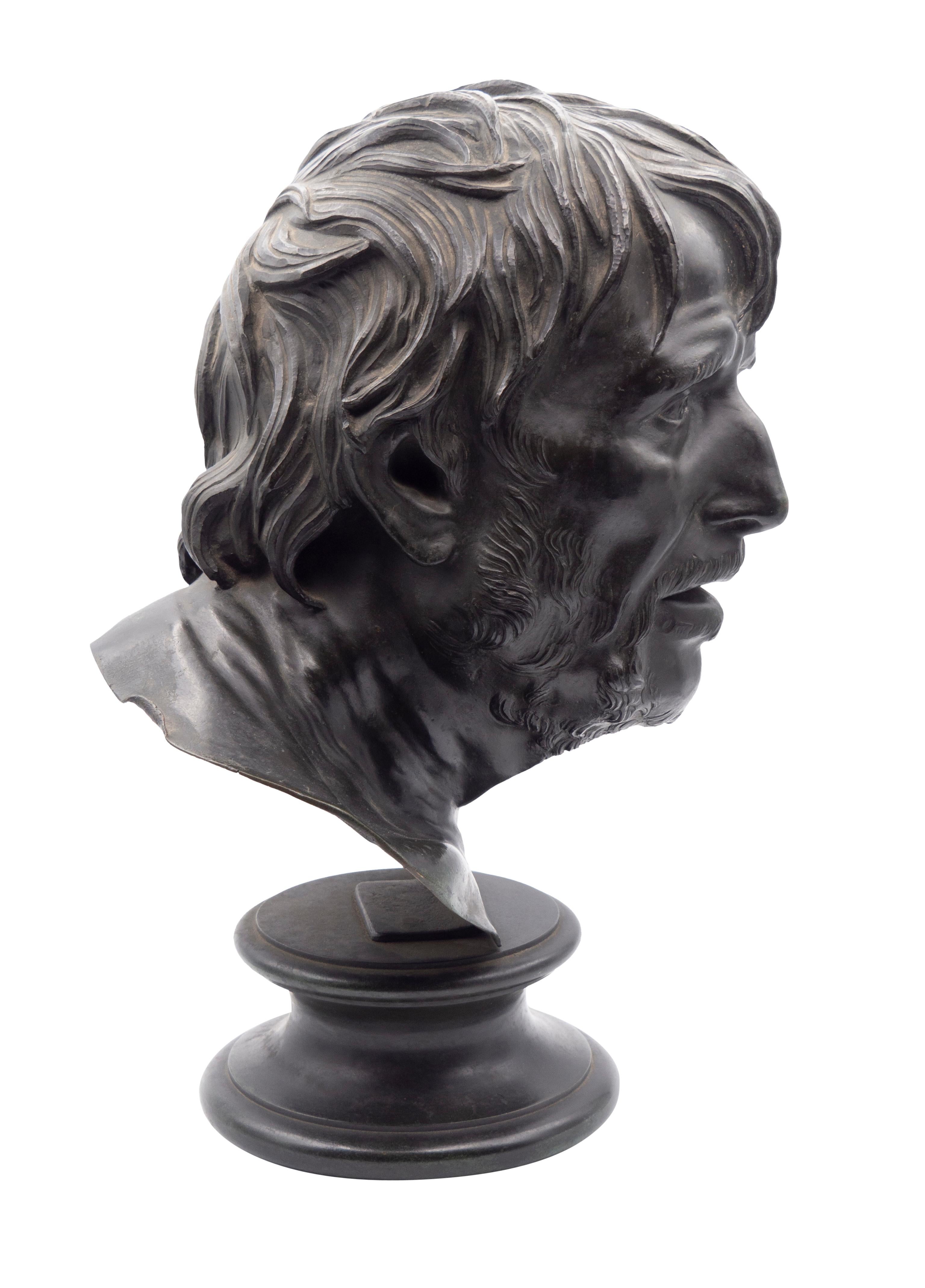 Fin du XIXe siècle Buste de Seneca en bronze du Grand Tour en vente