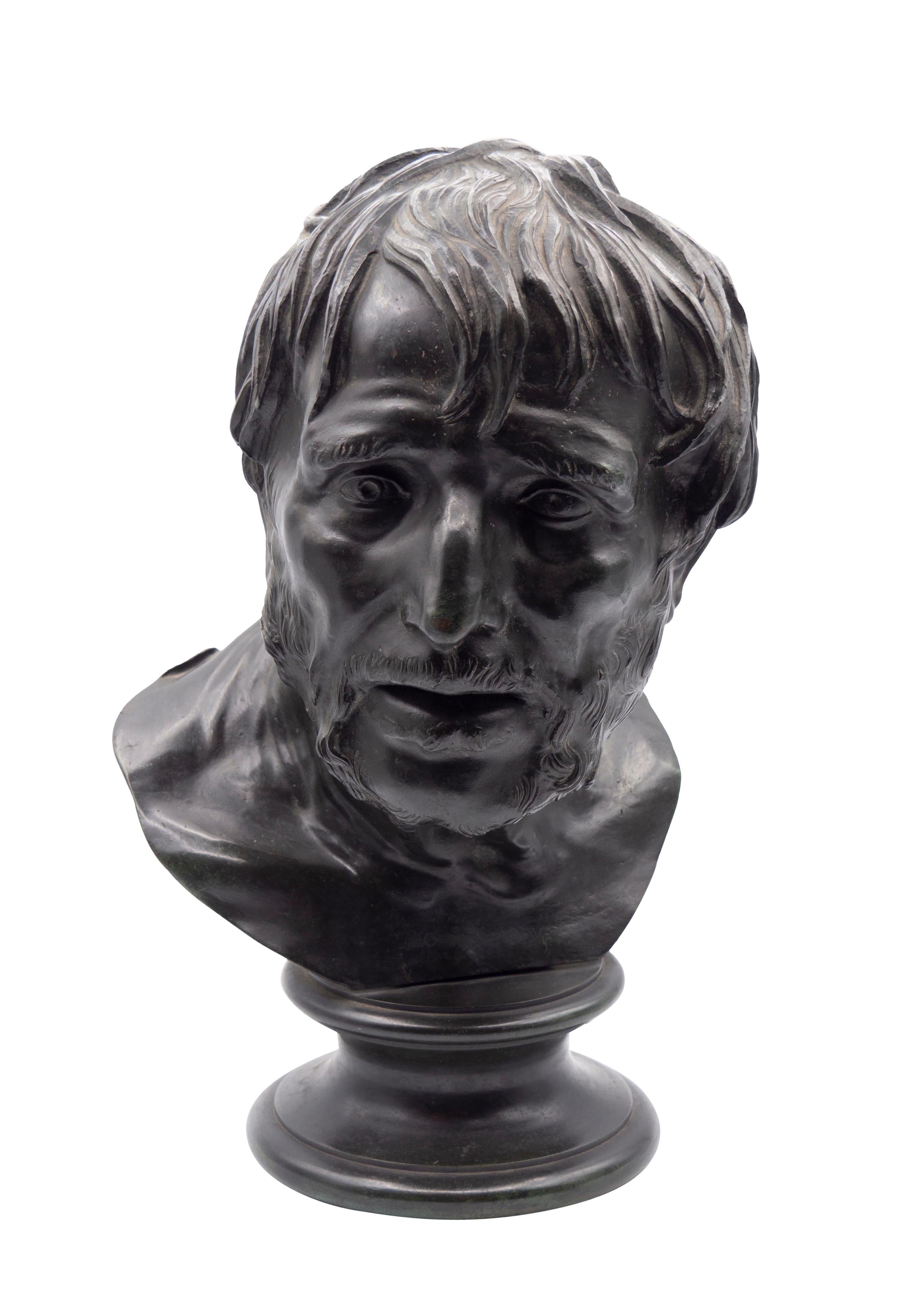Buste de Seneca en bronze du Grand Tour en vente 3
