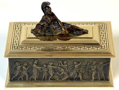 Grand Tour Bronze Casket Athena Greek Processional Friezes, Attrib. Henri Picard