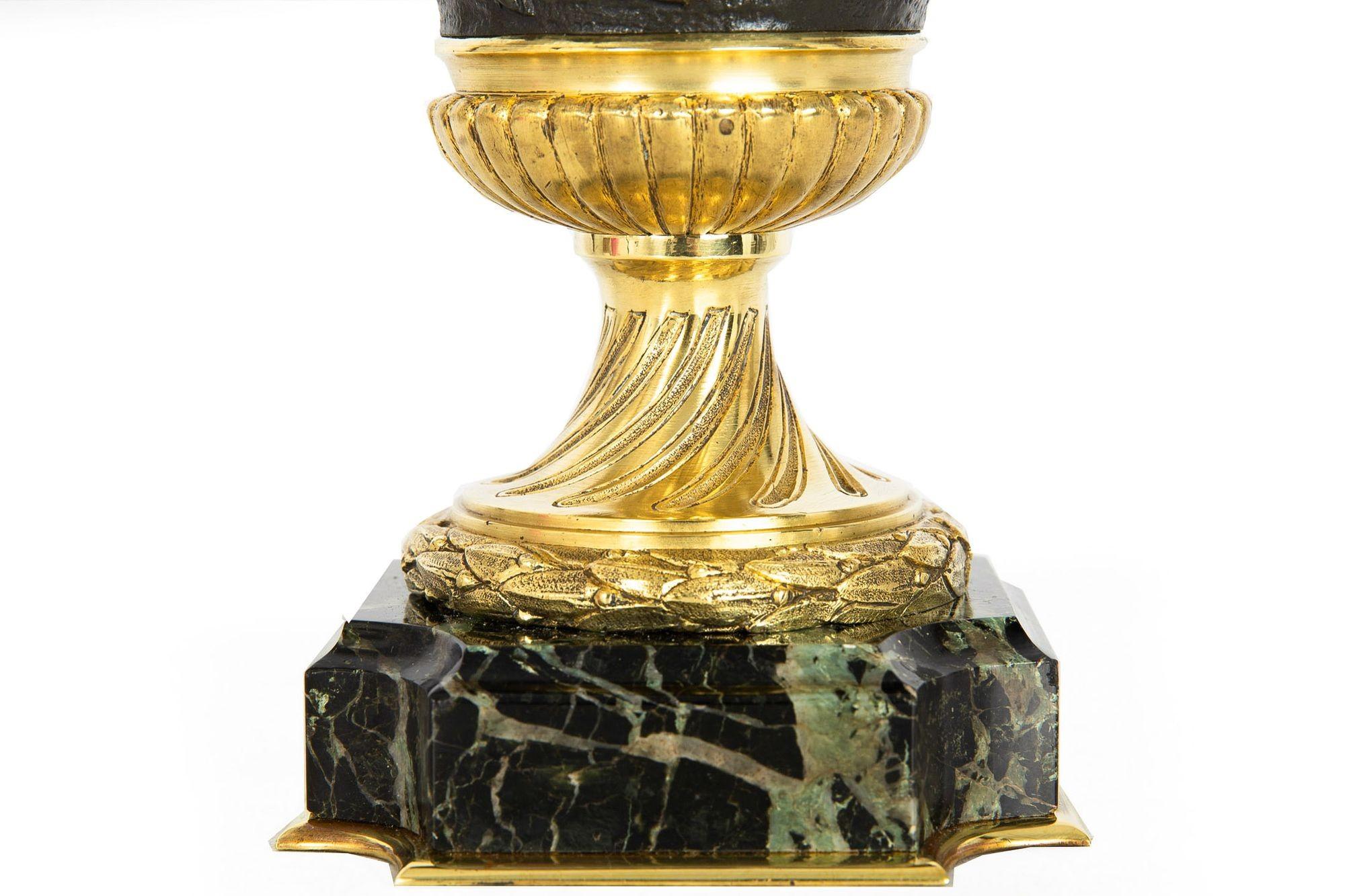 Grand Tour Bronze Cassolette Urn Vase after Claude Michel Clodion c. 1870 For Sale 9