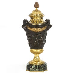 Grand Tour Bronze Cassolette Urn Vase after Claude Michel Clodion c. 1870