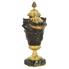 Used Grand Tour Bronze Cassolette Urn Vase after Claude Michel Clodion c. 1870