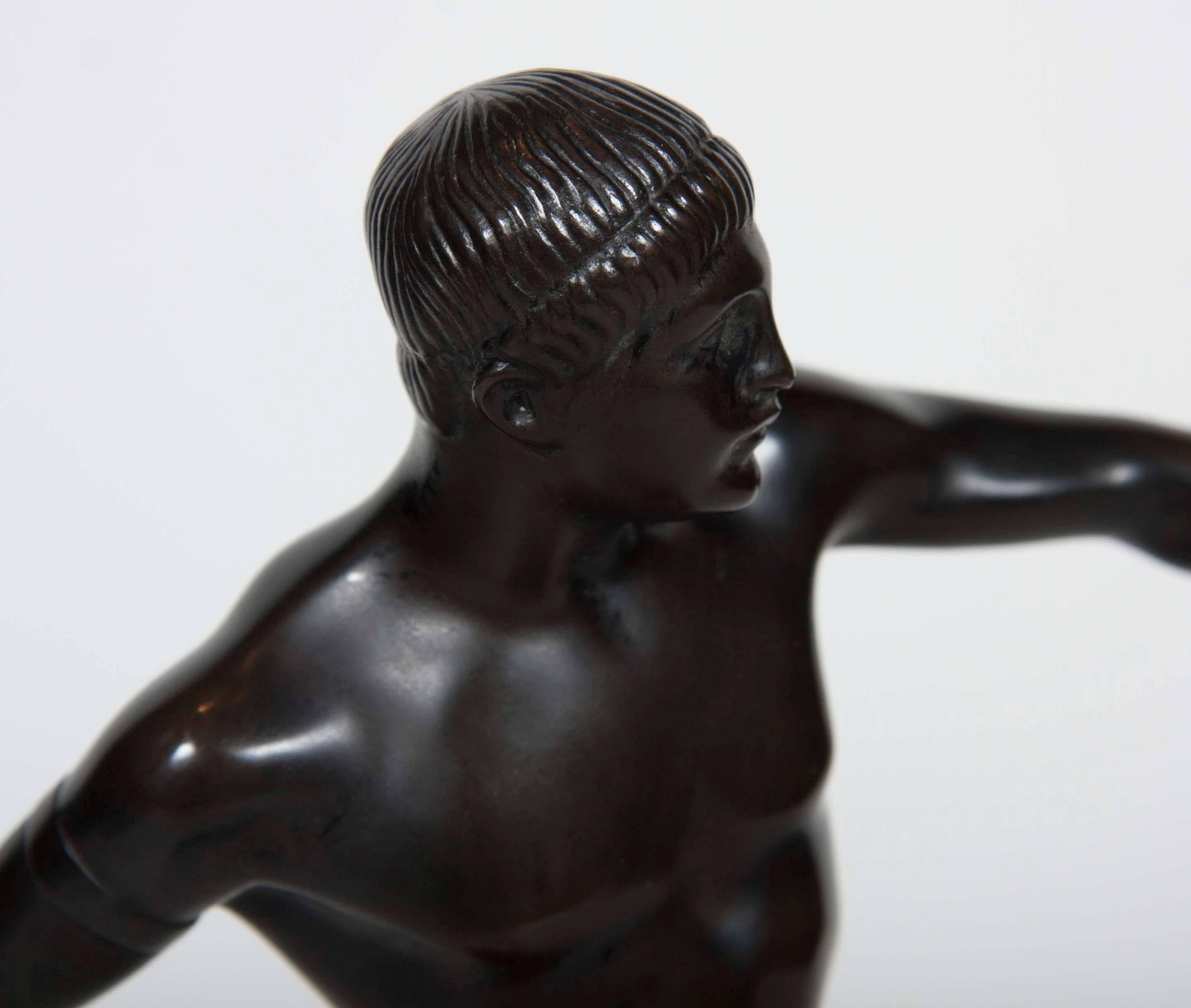 Grand Tour Bronze Figure of a Discus Thrower by Hans Muller 3