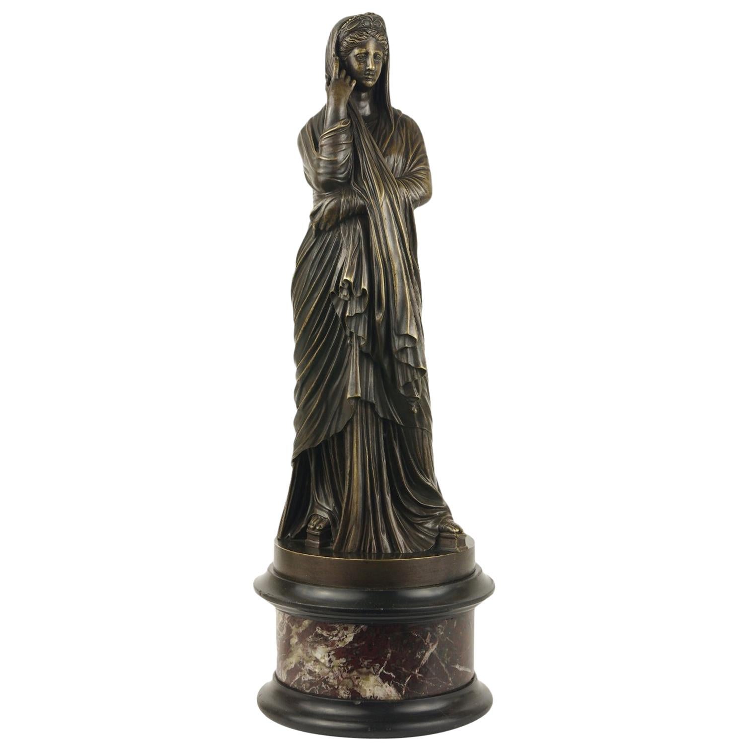 Grand Tour Bronze Figure of Pudicity, circa 1890 For Sale