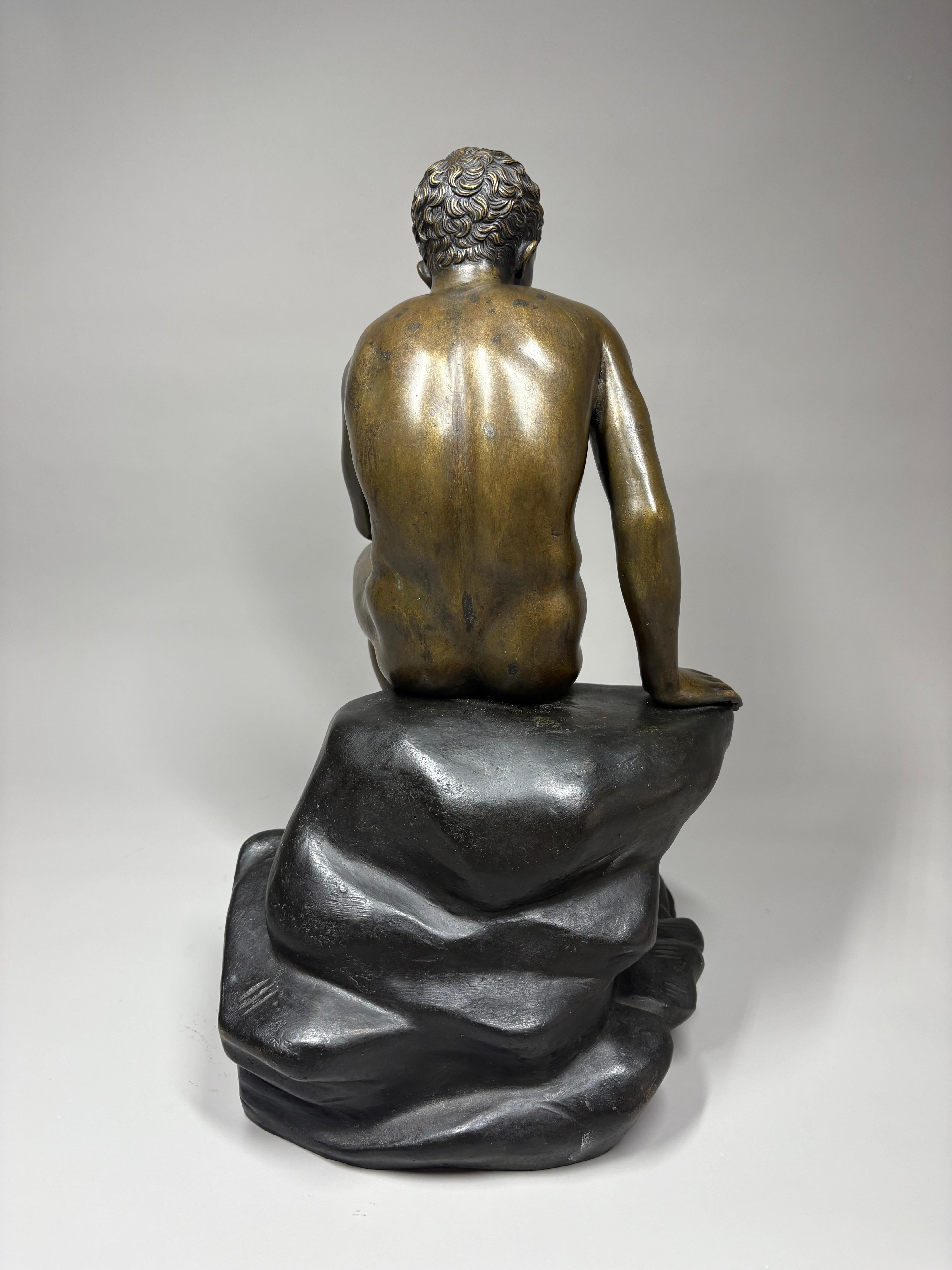 Bronzo Figura in bronzo Grand Tour di Hermes seduto secondo l'Antico in vendita