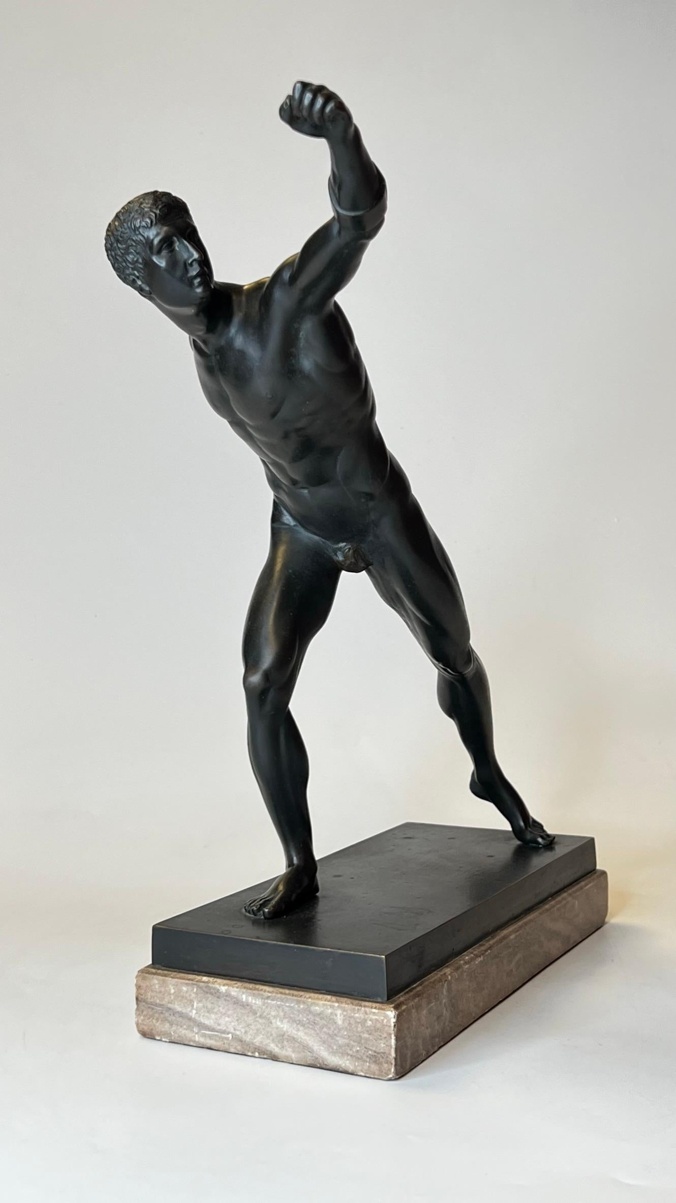 Patinated Grand Tour Bronze Figurine of Roman Gladiator