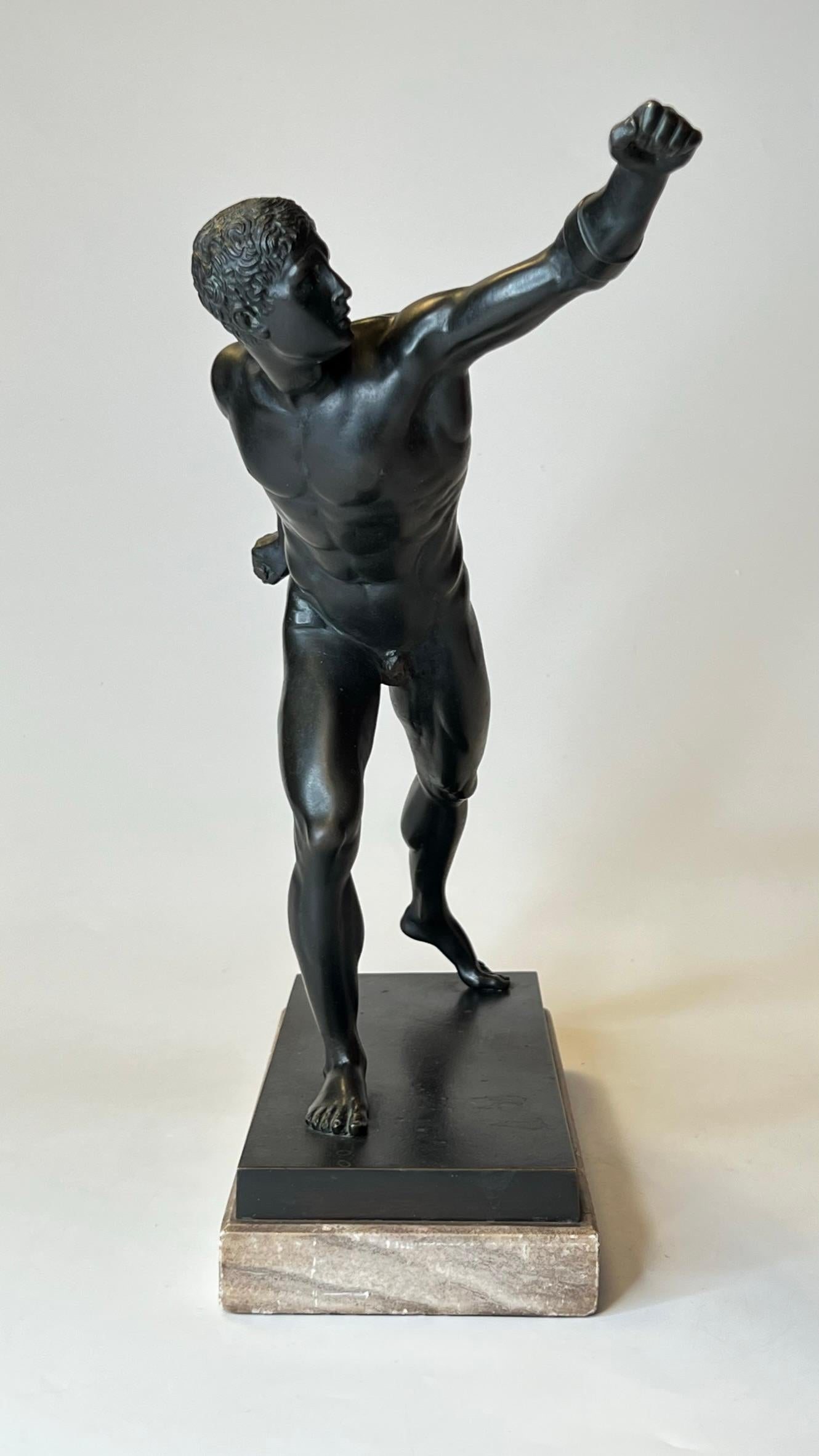 19th Century Grand Tour Bronze Figurine of Roman Gladiator