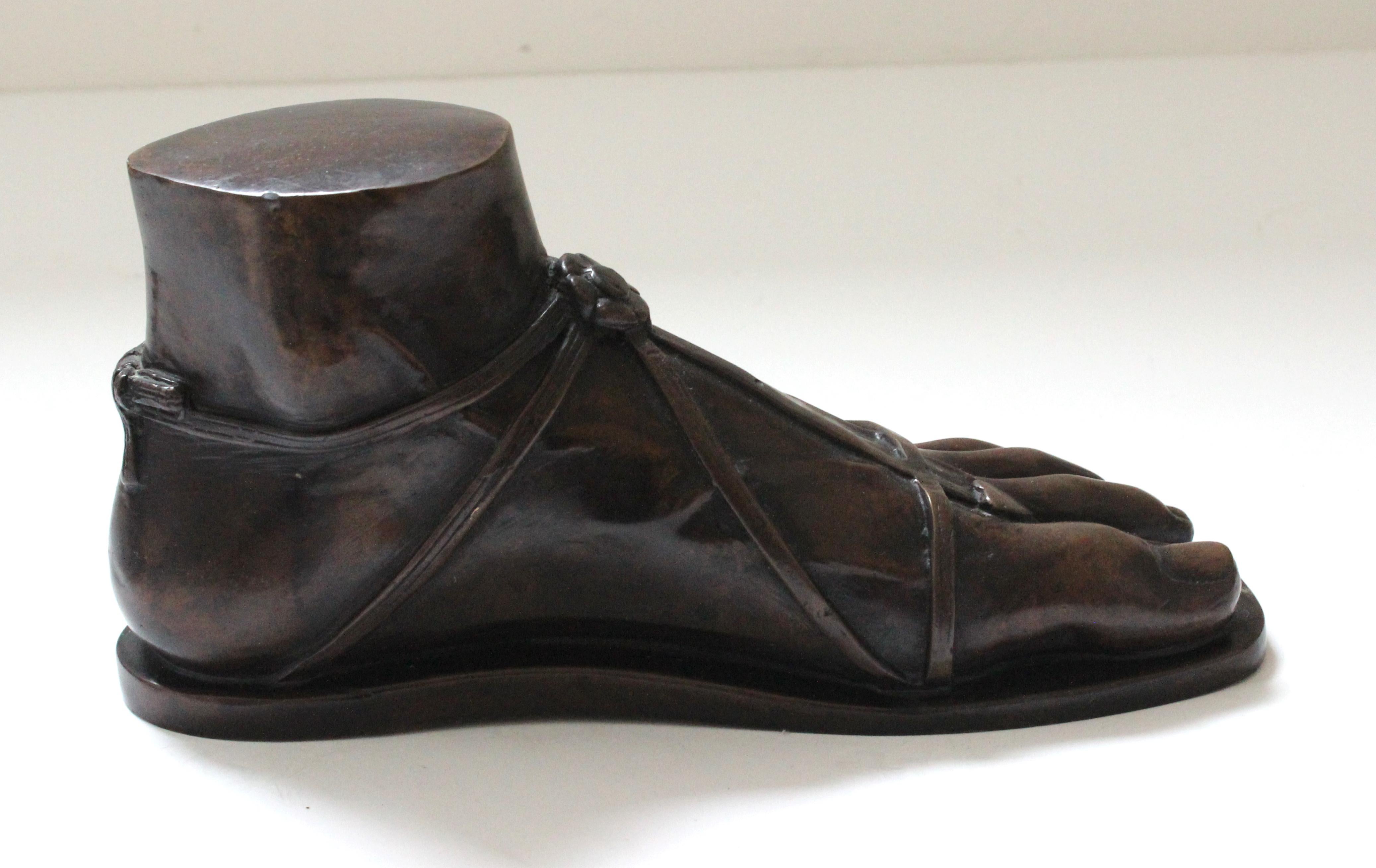 Grand Tour Bronze Greco-Roman Sandled Foot by Maitland Smith In Good Condition In West Palm Beach, FL